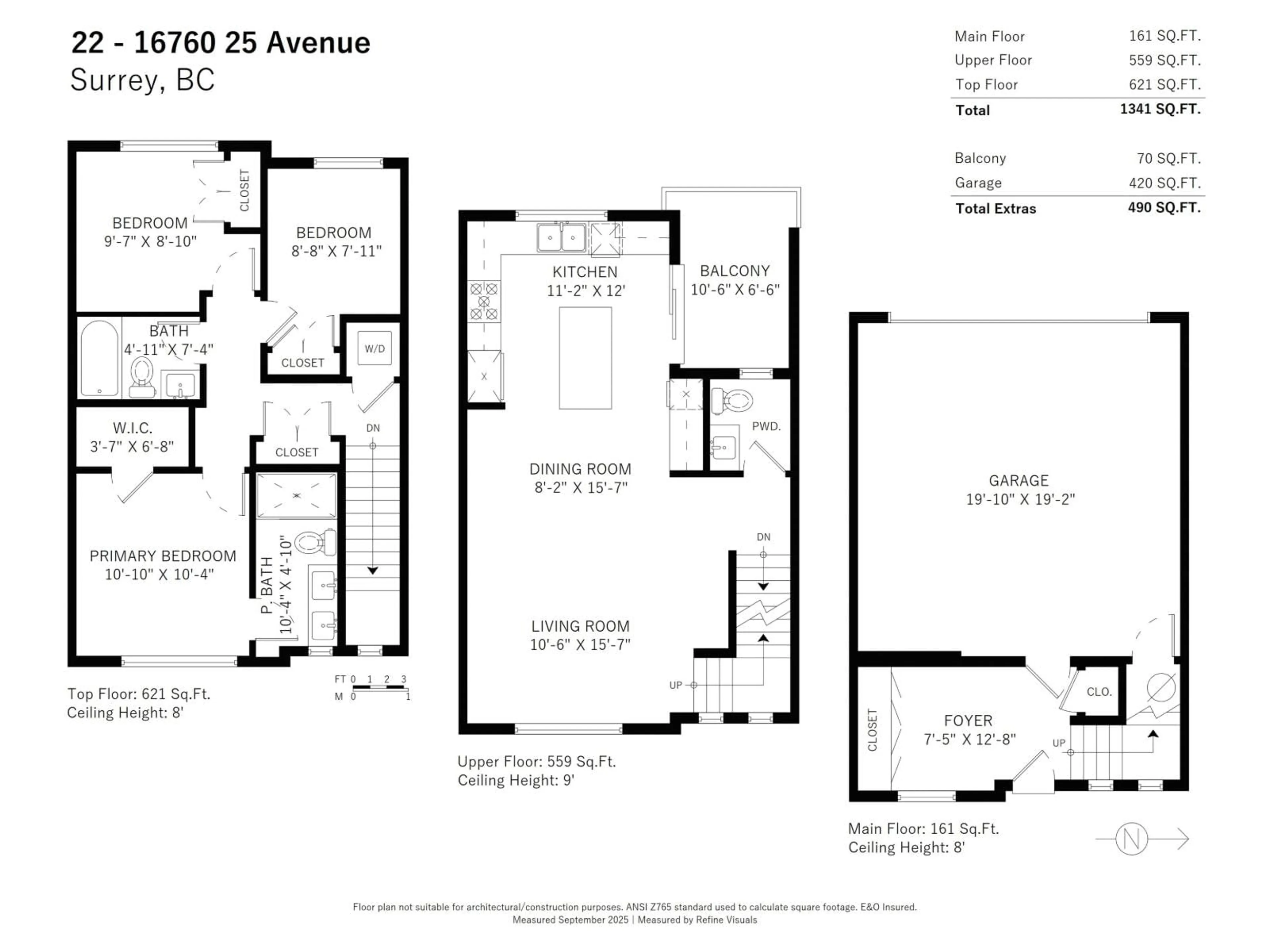 Floor plan for 22 - 16760 25, Surrey British Columbia V3Z0W4