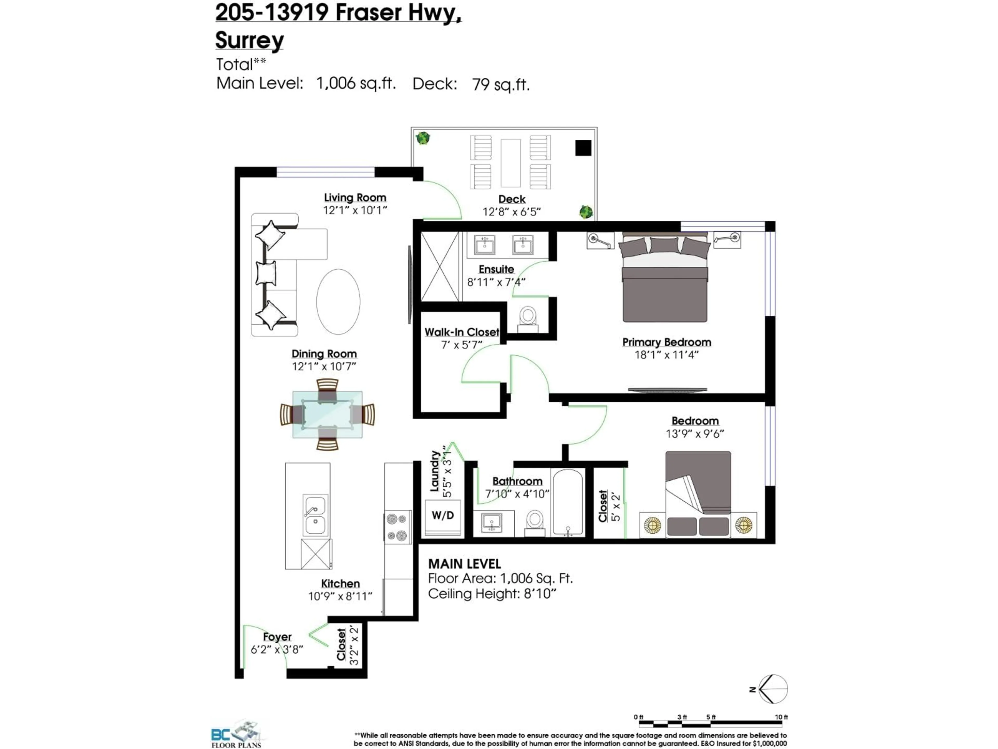 Floor plan for 205 - 13919 FRASER, Surrey British Columbia V3T4E6