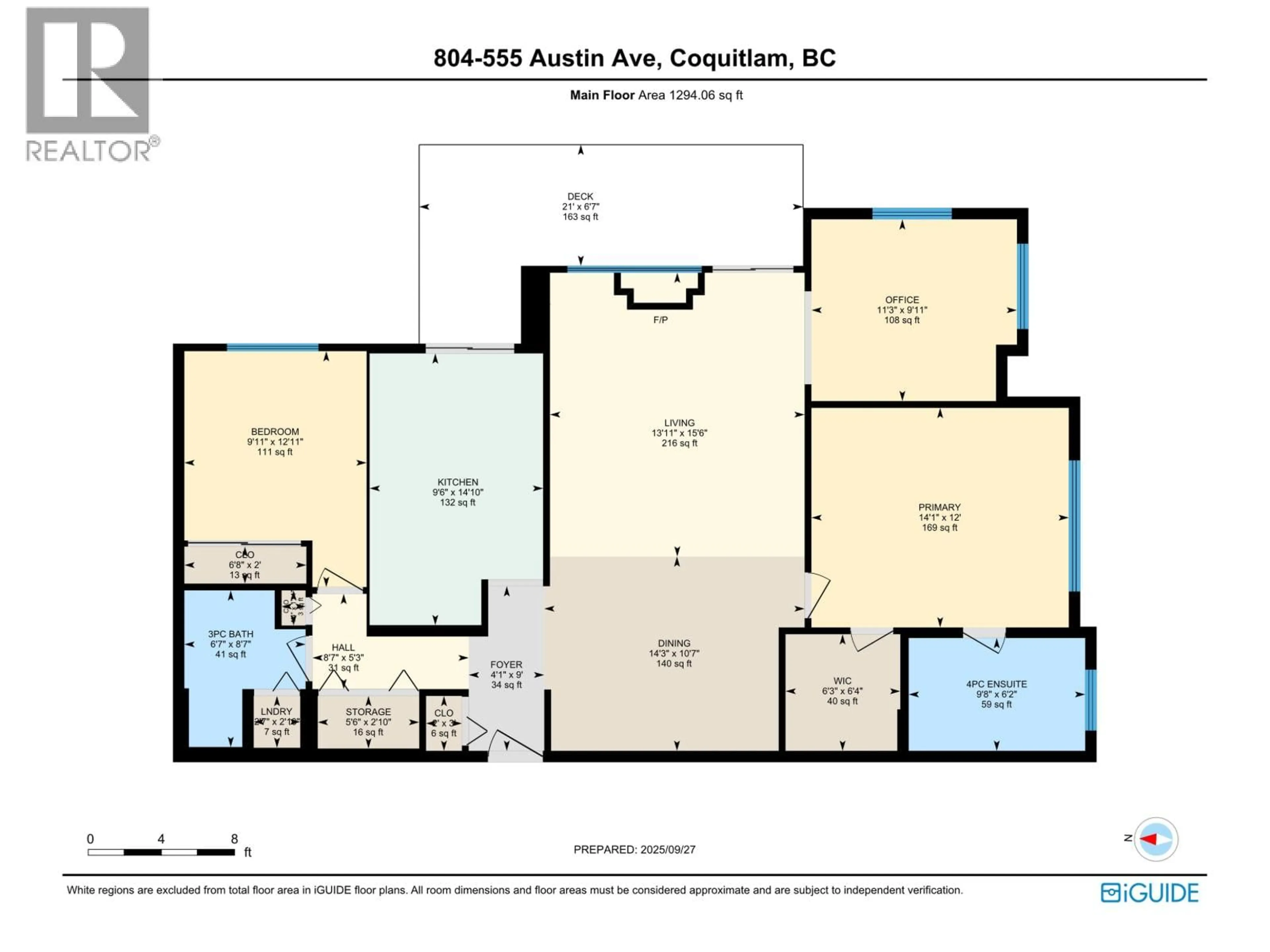 Floor plan for 804 - 555 AUSTIN AVENUE, Coquitlam British Columbia V3K6R8