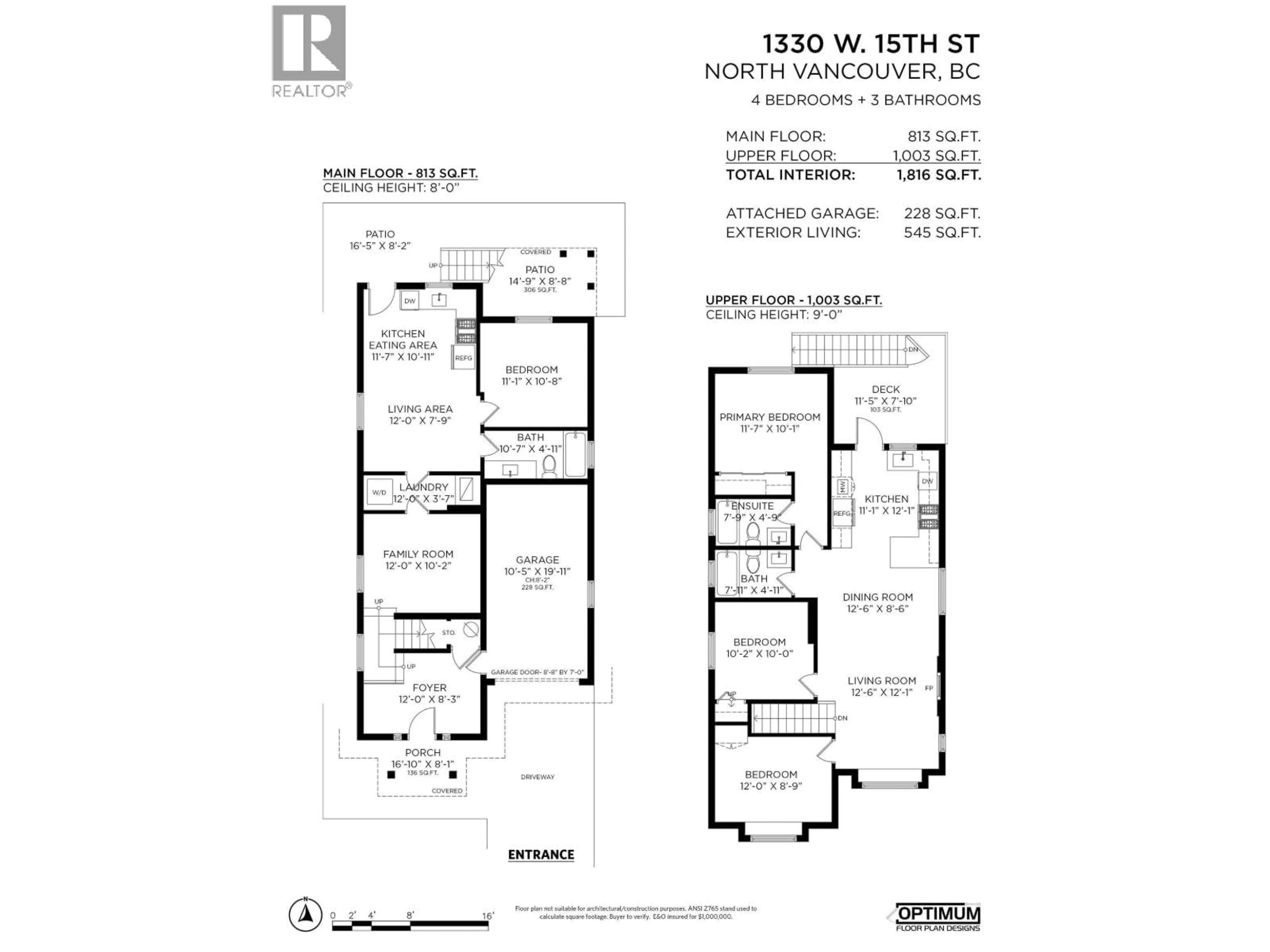 Floor plan for 1330 15TH STREET, North Vancouver British Columbia V7P1N2
