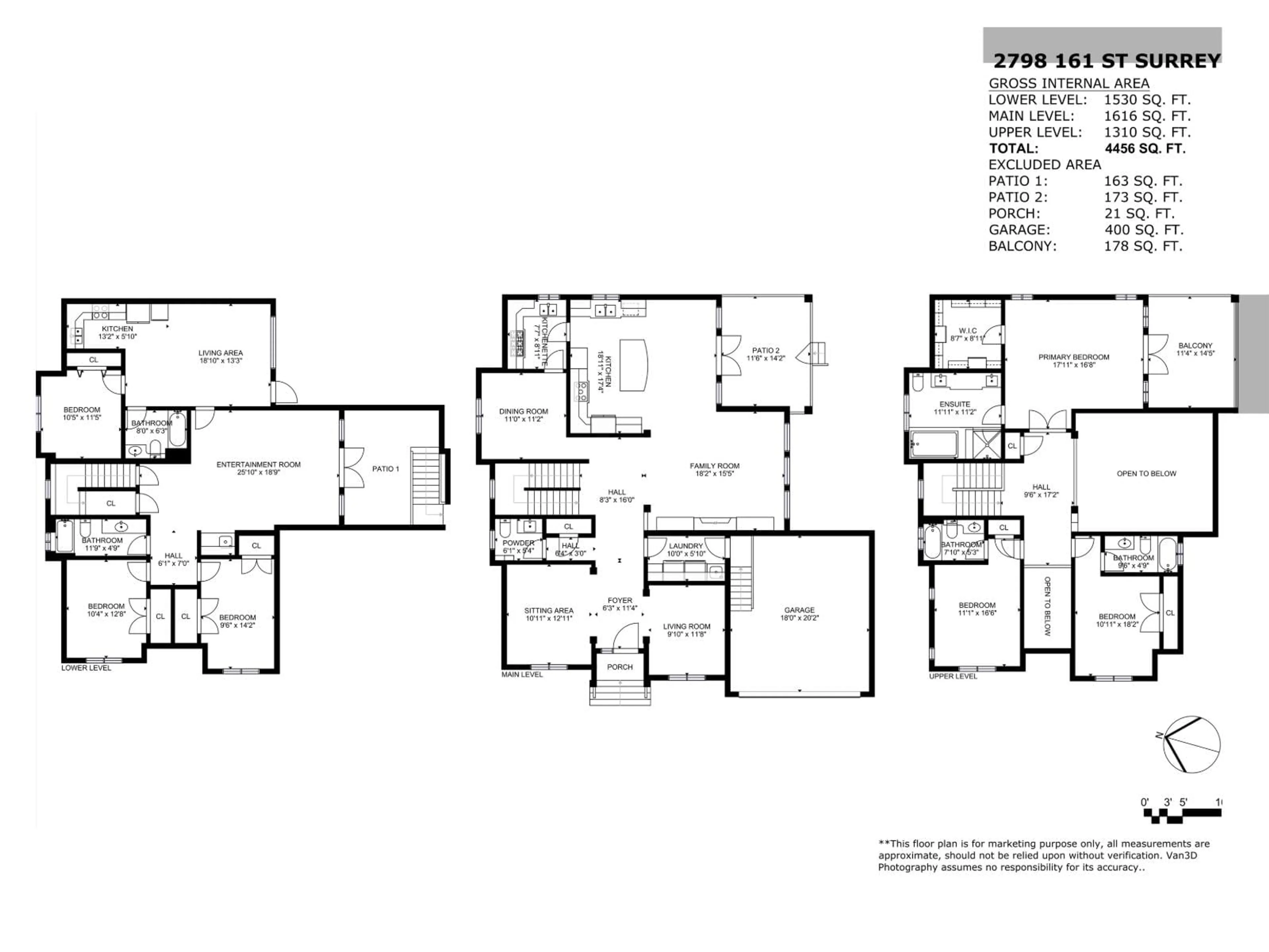 Floor plan for 2798 161, Surrey British Columbia V3Z3W1