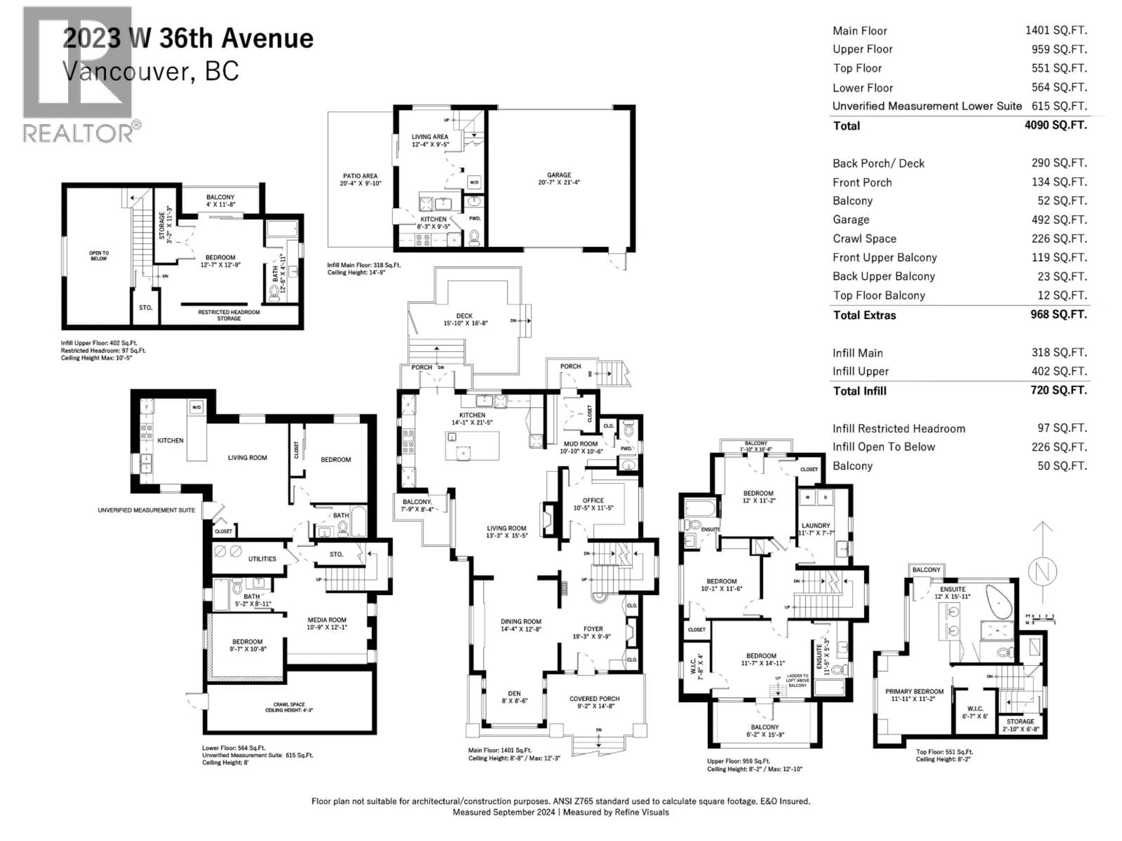 Floor plan for 2023 36TH AVENUE, Vancouver British Columbia V6M1L1
