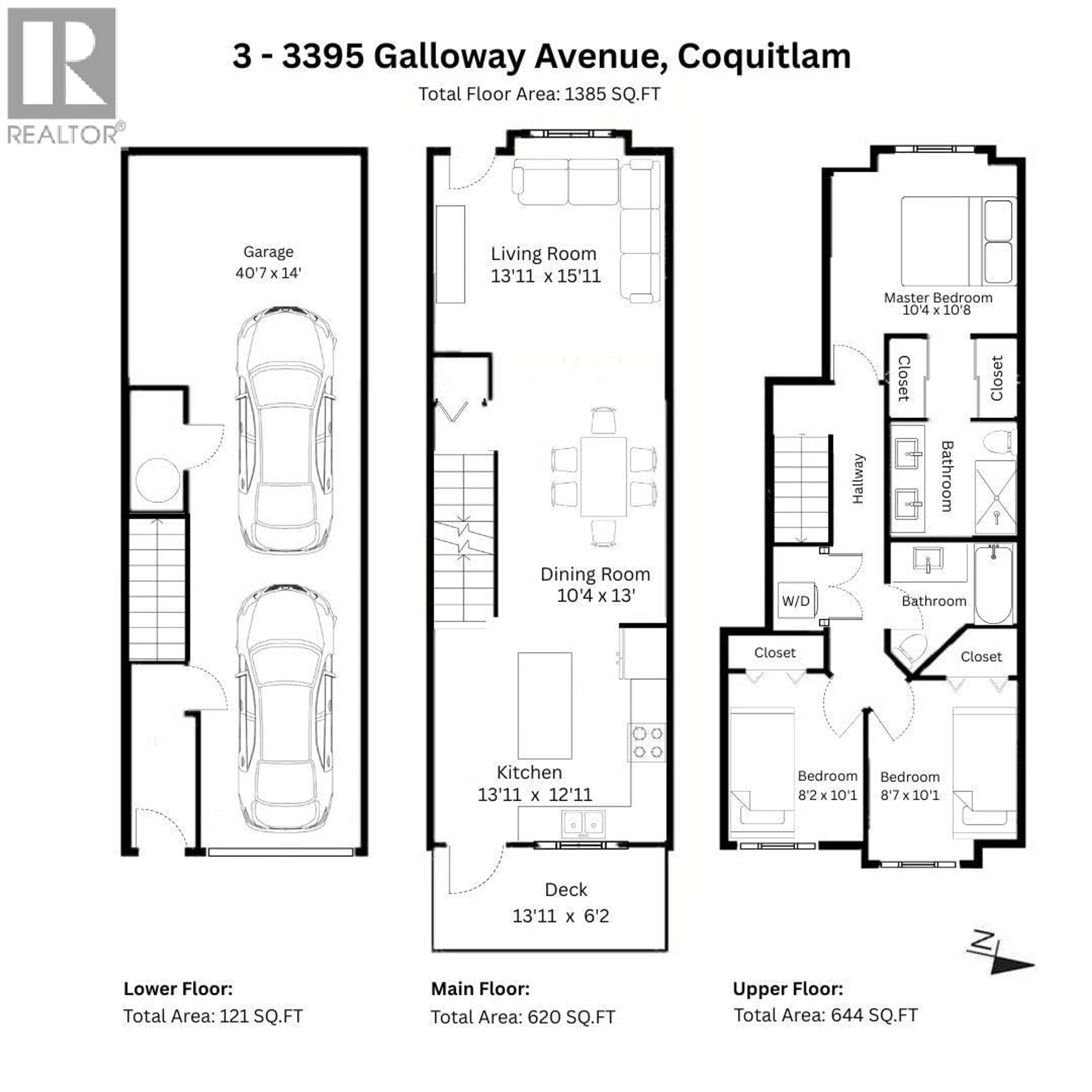 Floor plan for 3 - 3395 GALLOWAY AVENUE, Coquitlam British Columbia V3E0H2
