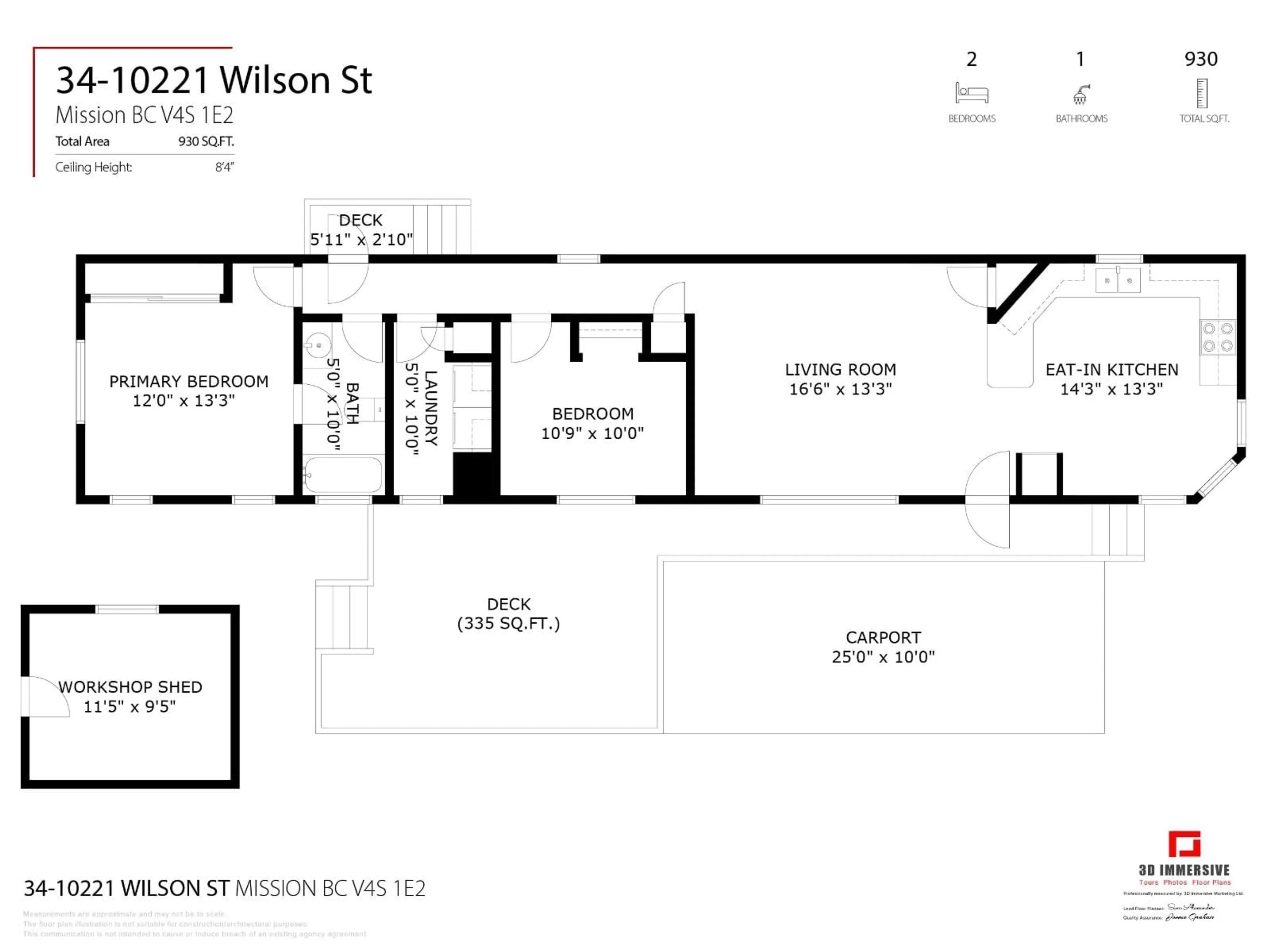 Floor plan for 34 - 10221 WILSON, Mission British Columbia V4S1E2