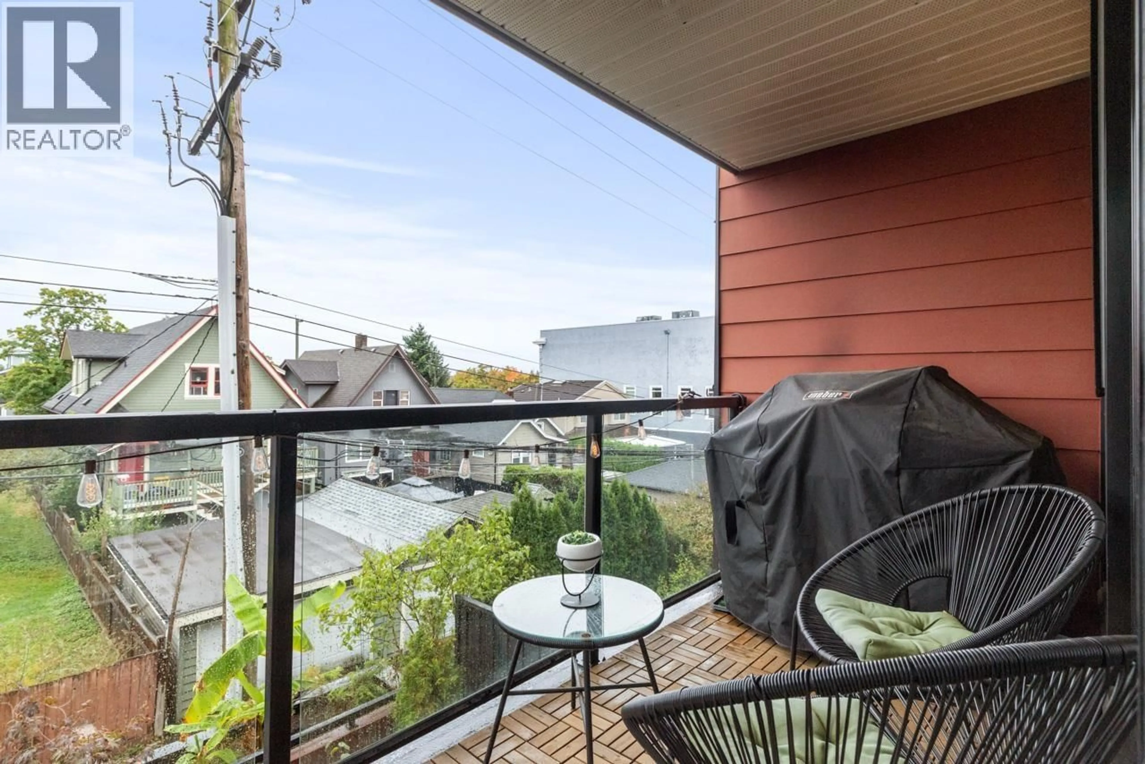 Balcony in the apartment, water/lake/river/ocean view for 313 - 2636 HASTINGS STREET, Vancouver British Columbia V5K0A4