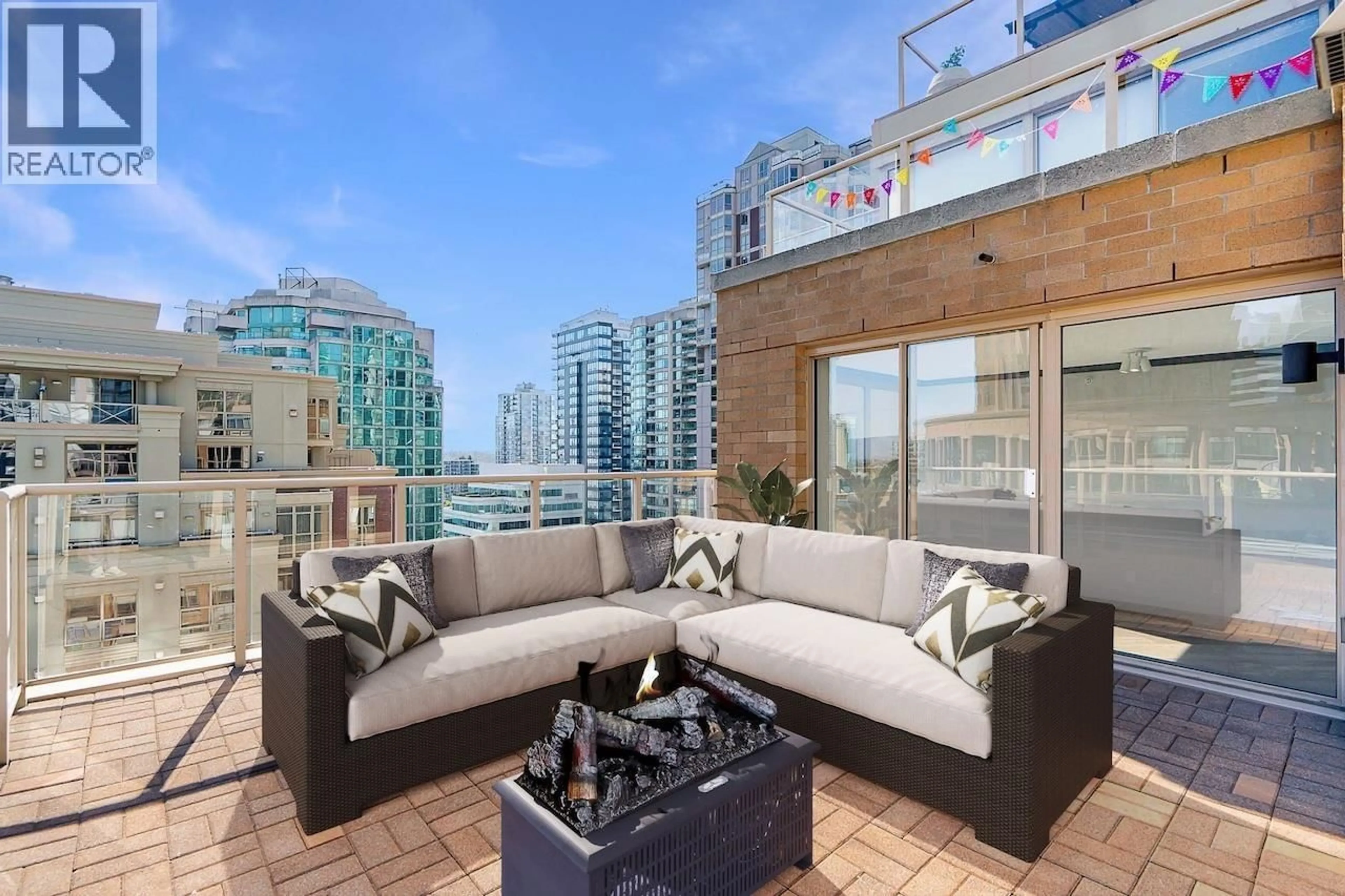 Patio, city buildings view from balcony for 1308 - 822 HOMER STREET, Vancouver British Columbia V6B6M3