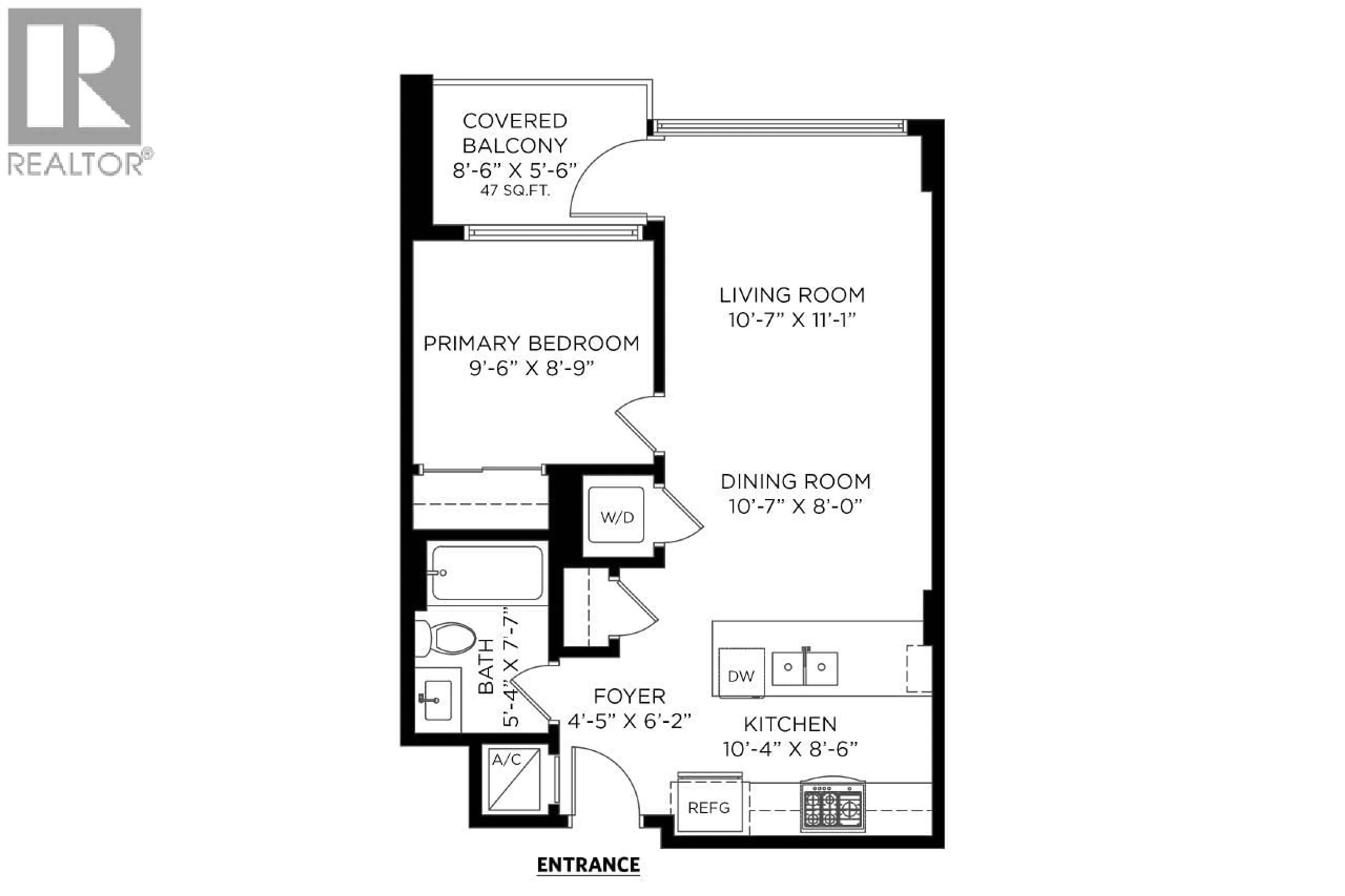 Floor plan for 610 - 125 14TH STREET, North Vancouver British Columbia V7L0E6