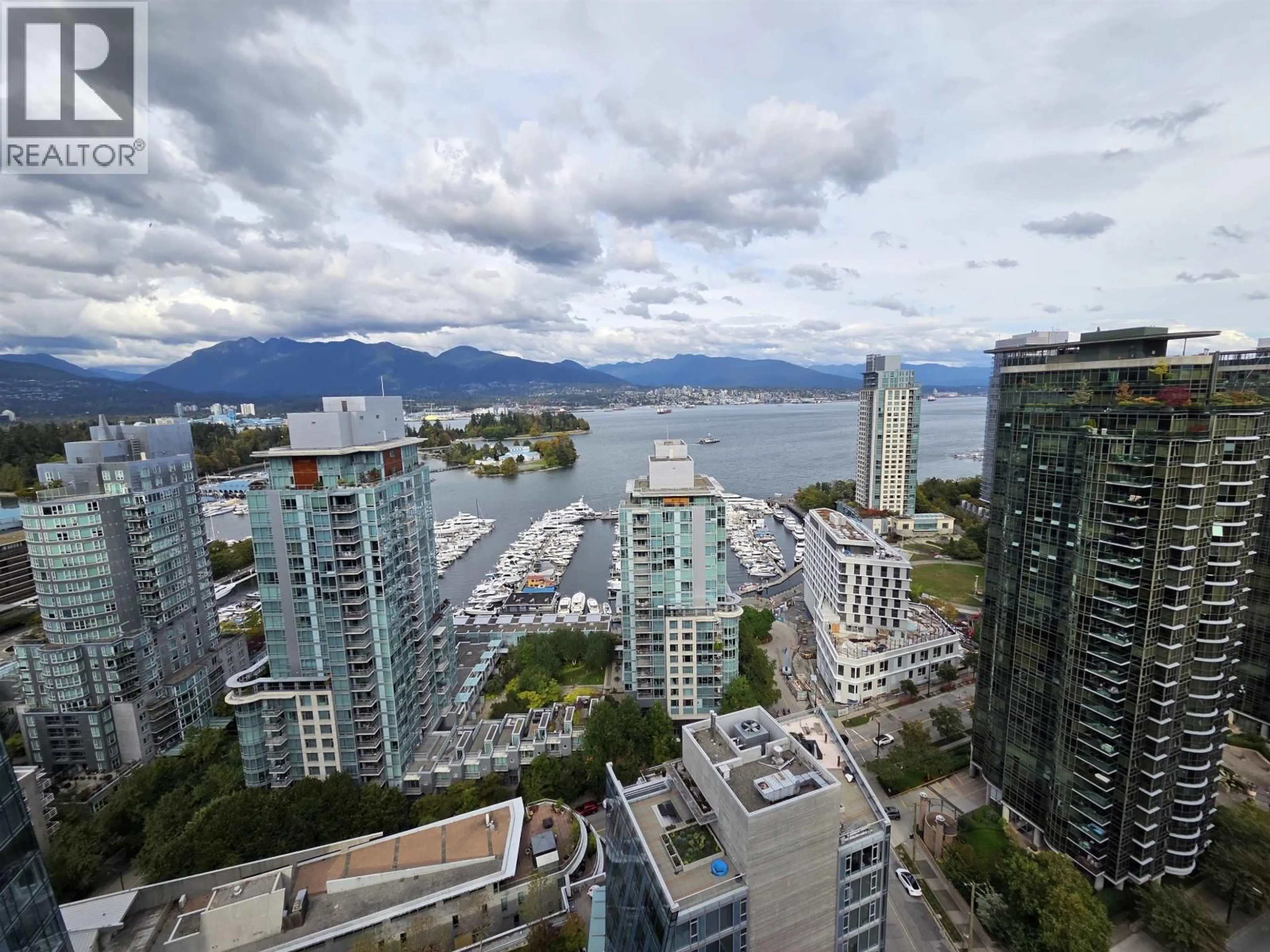 A pic from outside/outdoor area/front of a property/back of a property/a pic from drone, city buildings view from balcony for 2302 - 1415 WEST GEORGIA STREET, Vancouver British Columbia V6G3C8