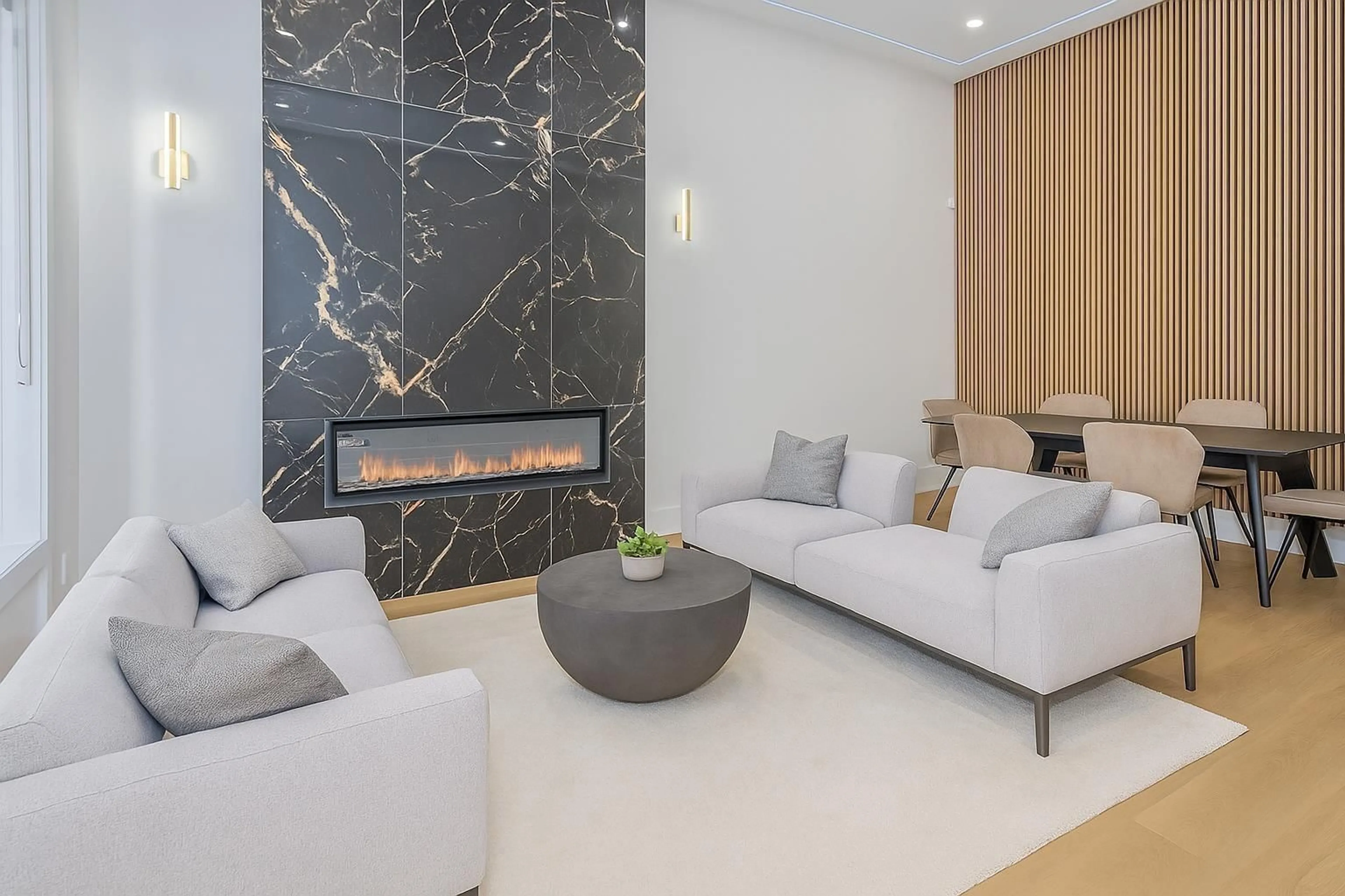 Living room with furniture, ceramic/tile floor for 16935 0A, Surrey British Columbia V3Z9N8