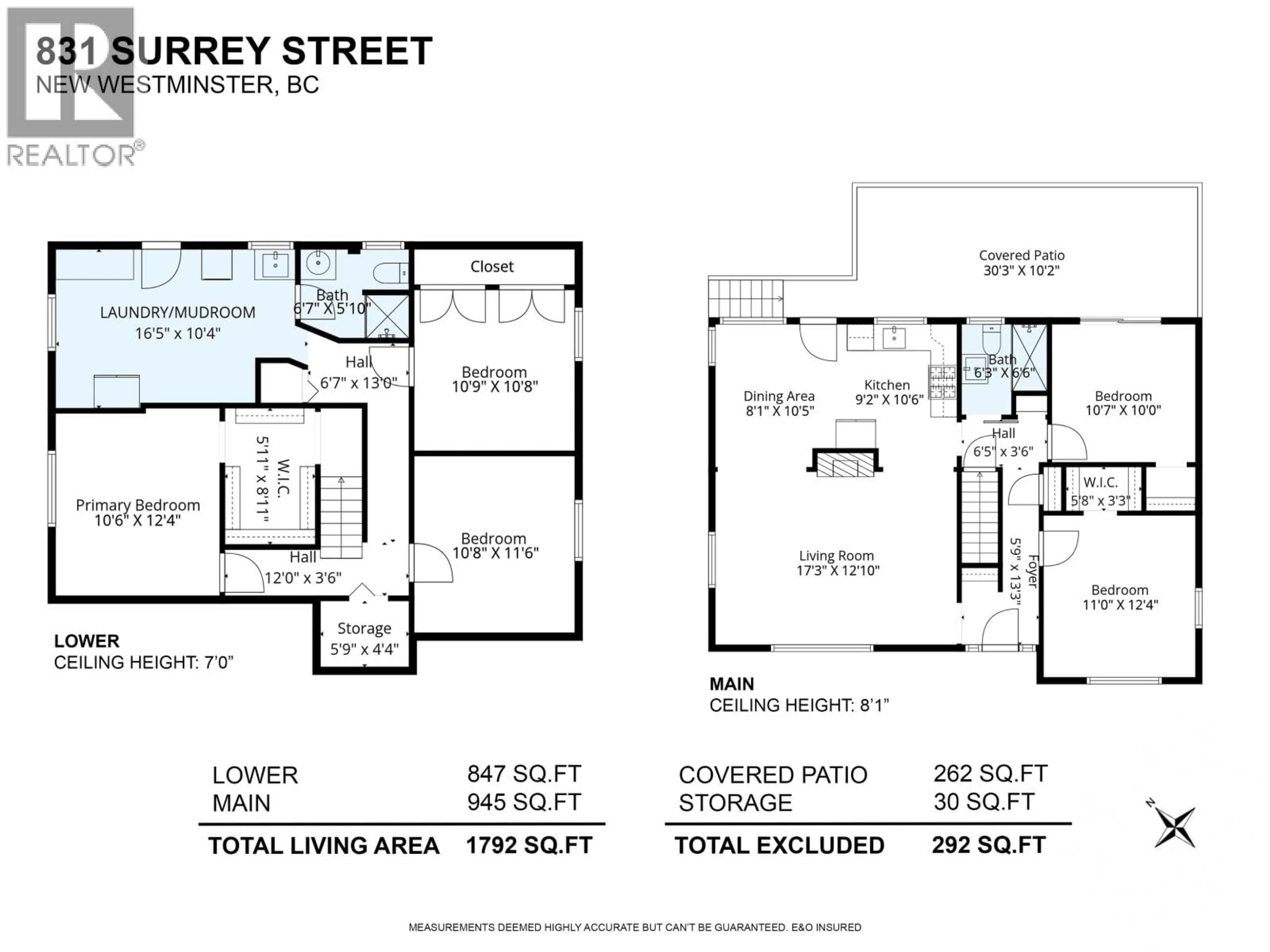 Floor plan for 831 SURREY STREET, New Westminster British Columbia V3L4W3