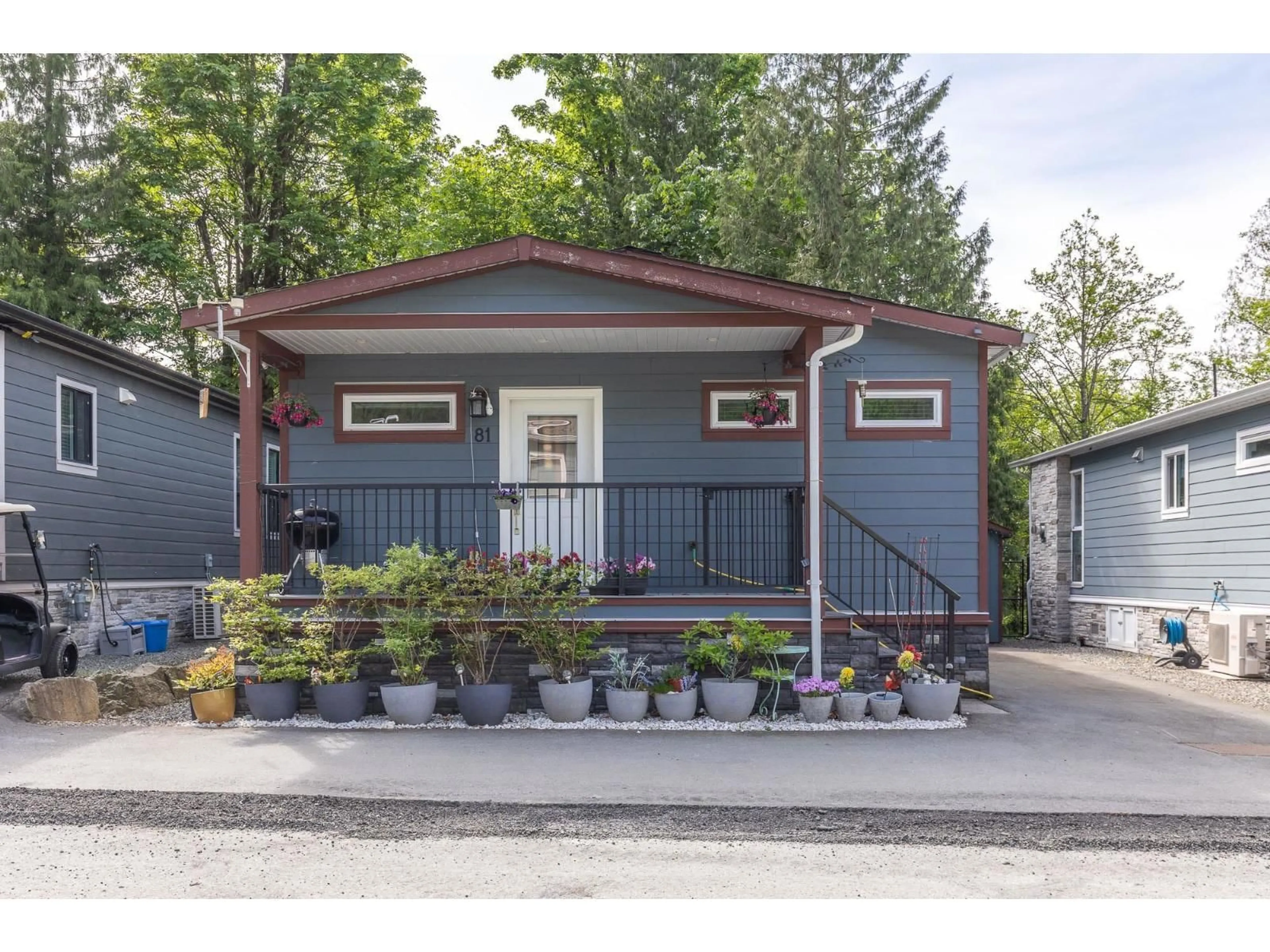 Home with vinyl exterior material, street for 81 - 53480 BRIDAL FALLS ROAD, Rosedale British Columbia V0X1X1