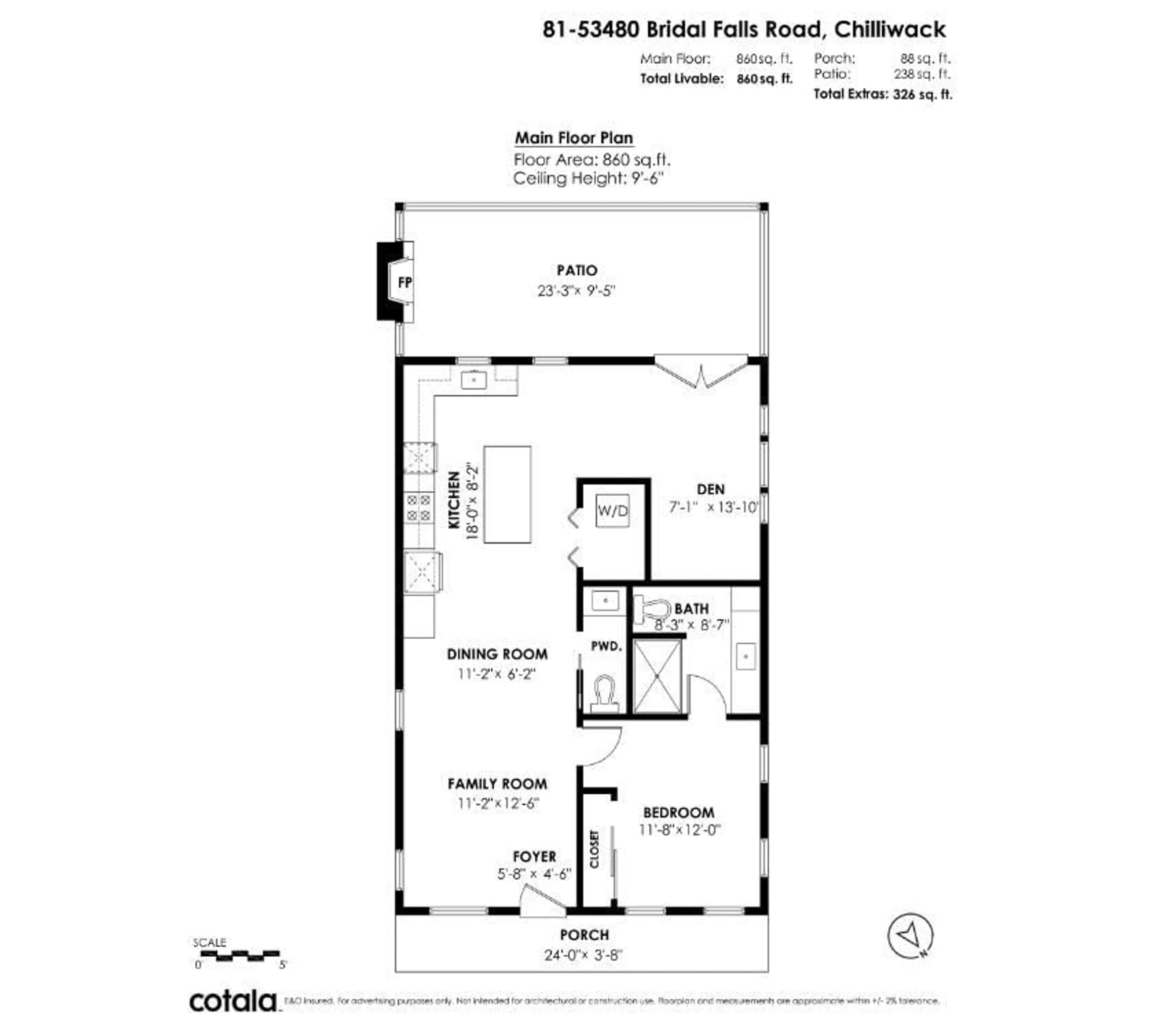 Floor plan for 81 - 53480 BRIDAL FALLS ROAD, Rosedale British Columbia V0X1X1