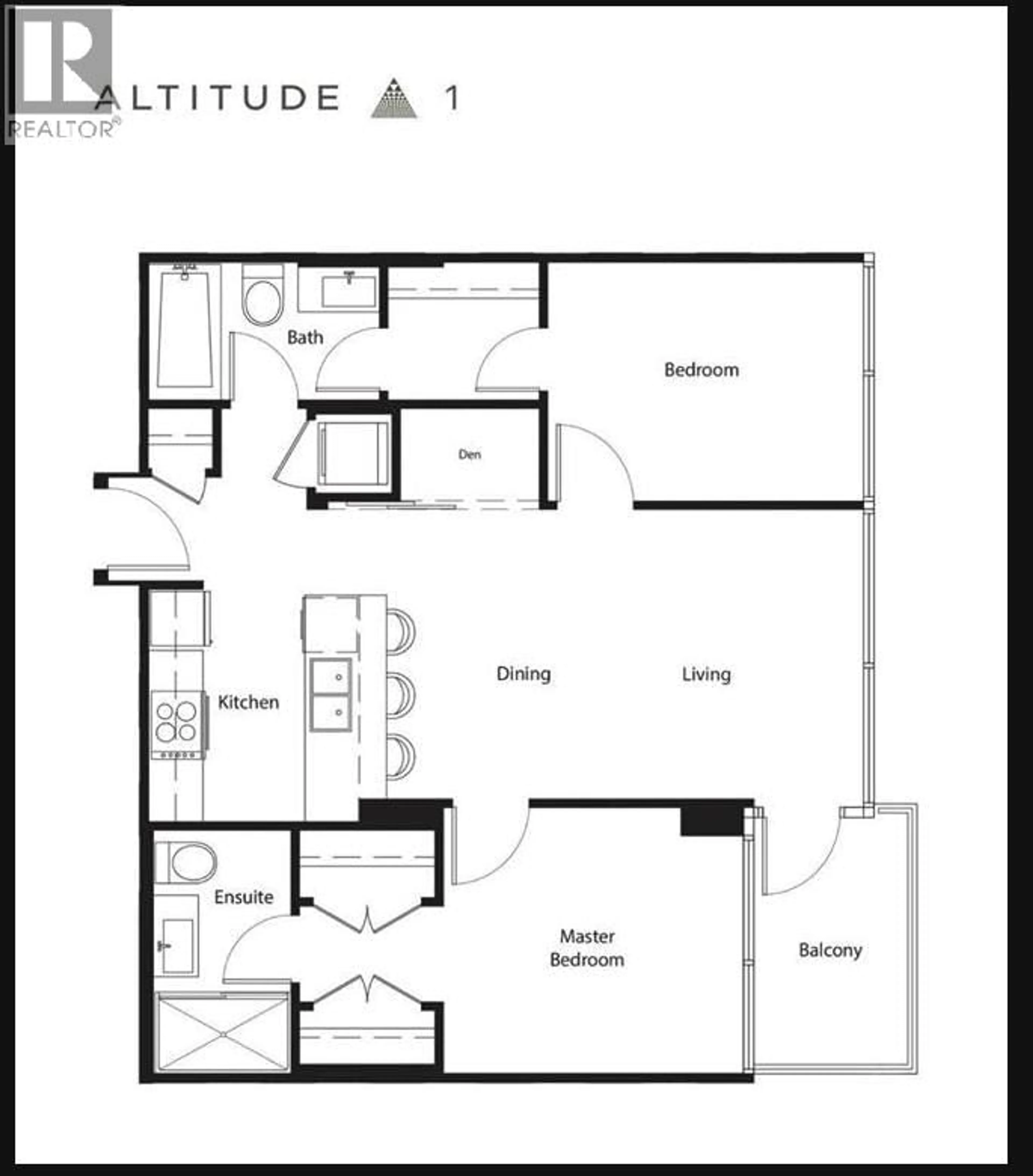 Floor plan for 706 - 9080 UNIVERSITY CRESCENT, Burnaby British Columbia V5A0B7