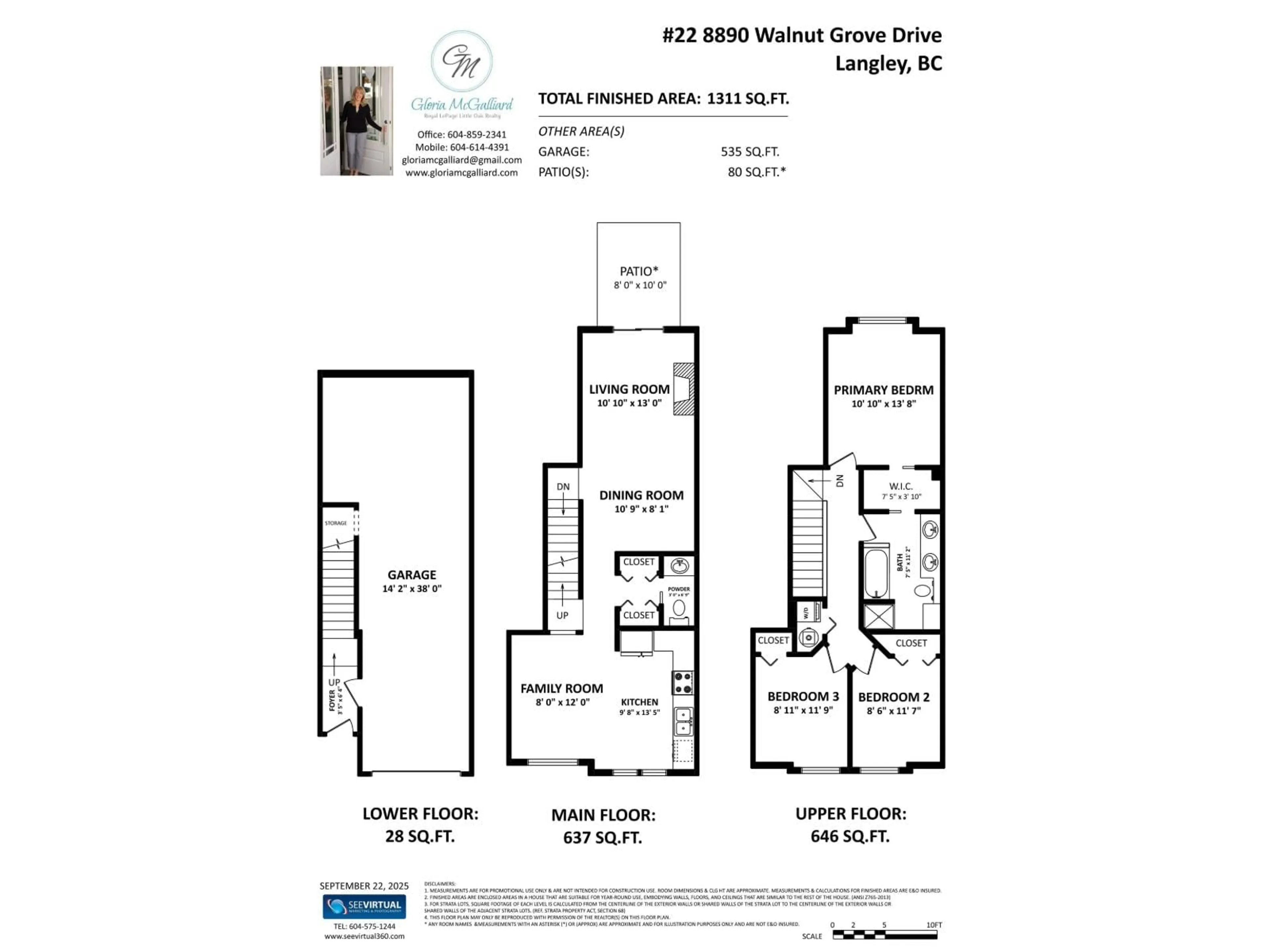 Floor plan for 22 - 8890 WALNUT GROVE, Langley British Columbia V1M3W4