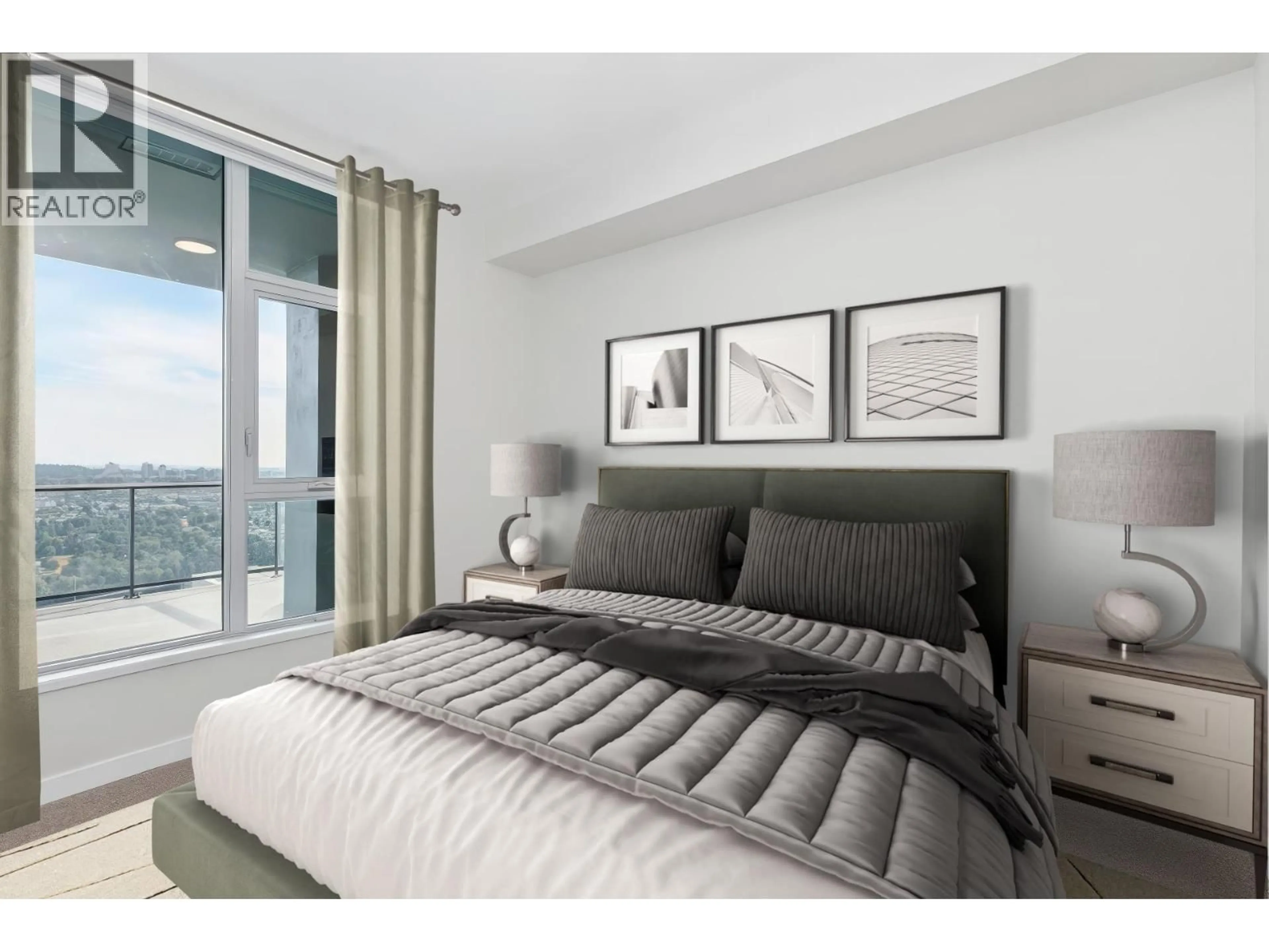 Bedroom with bed, unknown for 5906 - 2108 GILMORE AVENUE, Burnaby British Columbia V5C0N8