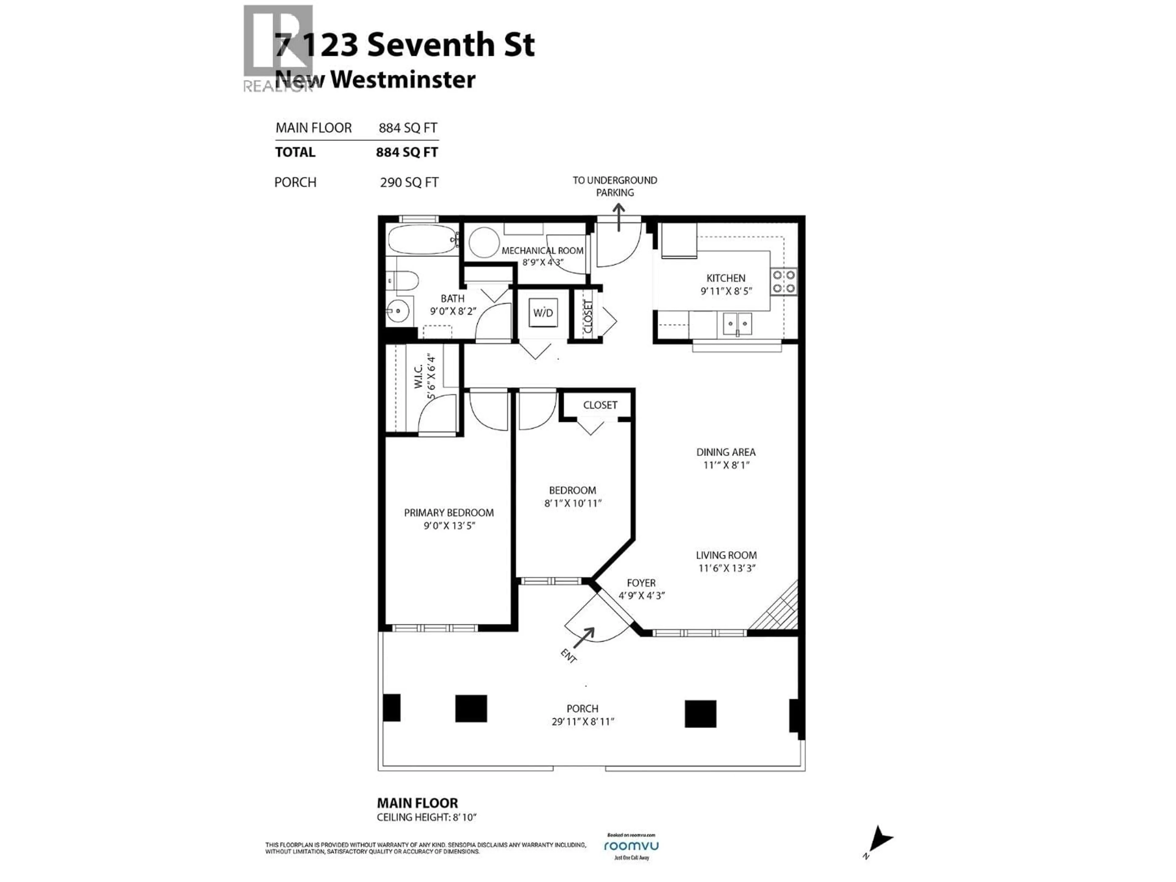 Floor plan for 7 - 123 SEVENTH STREET, New Westminster British Columbia V3M6Y2