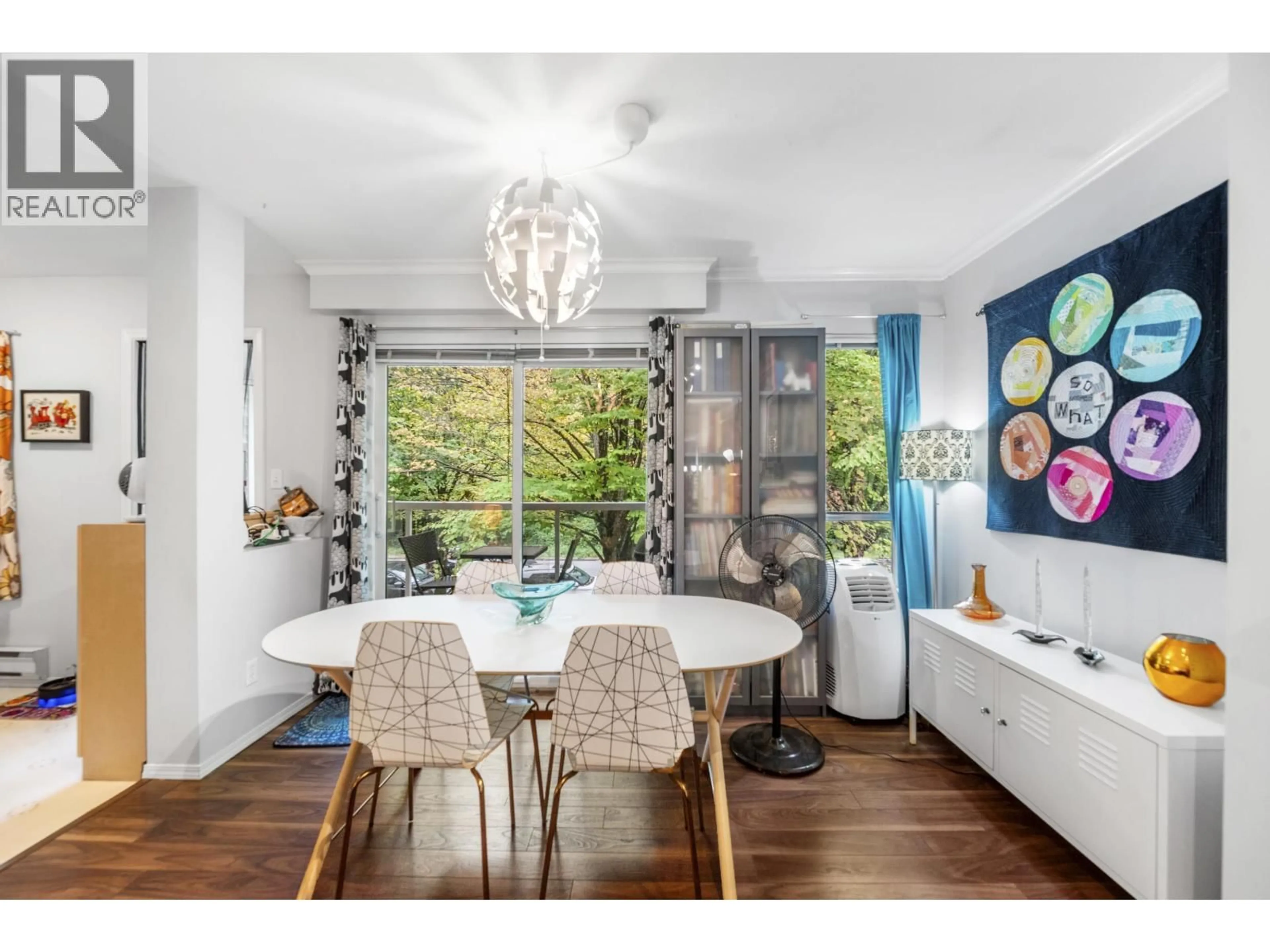 Dining room, wood/laminate floor for 306 - 3400 MARINE DRIVE, Vancouver British Columbia V5S4P8