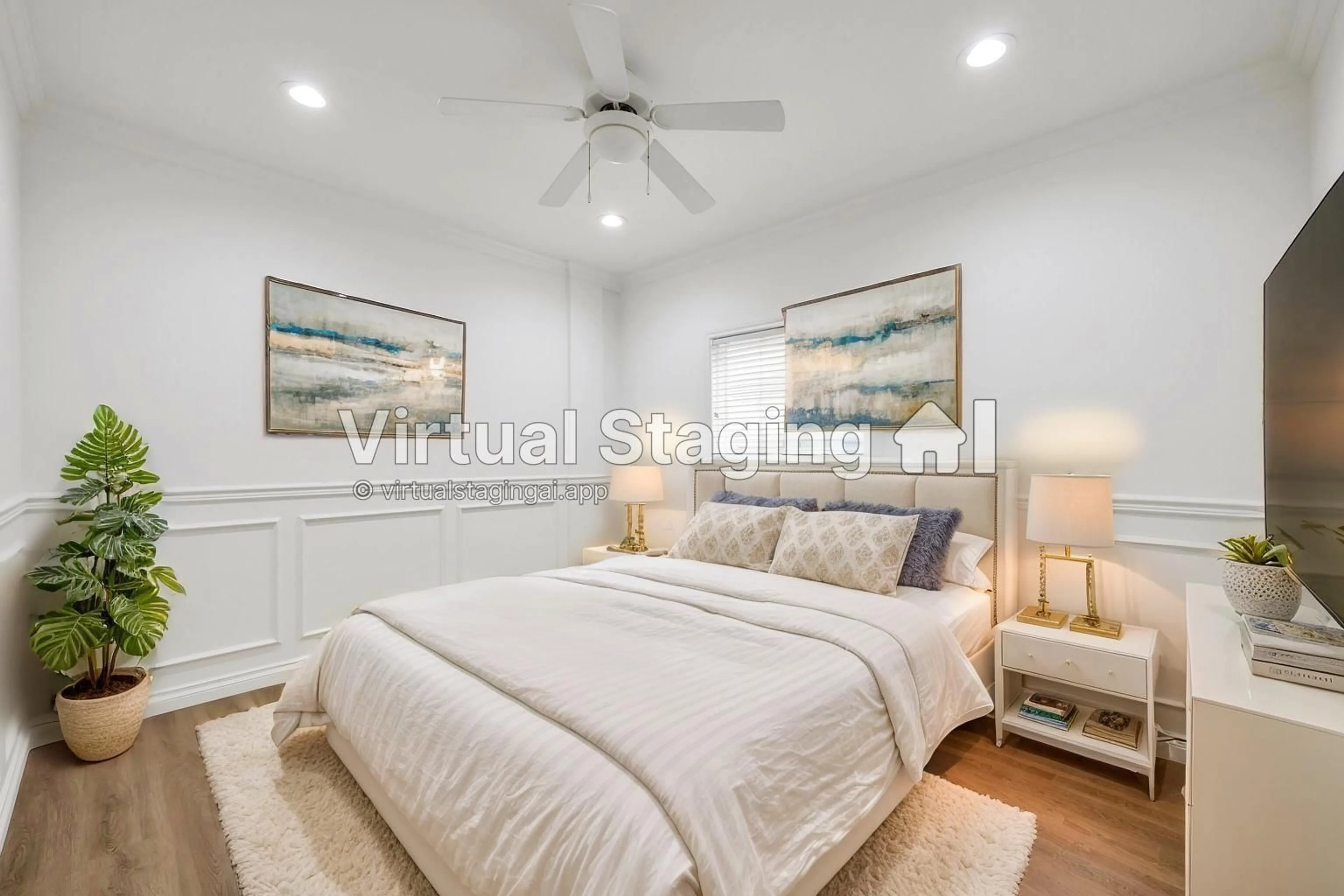 Bedroom with bed, wood/laminate floor for 7599 149, Surrey British Columbia V3S0V1