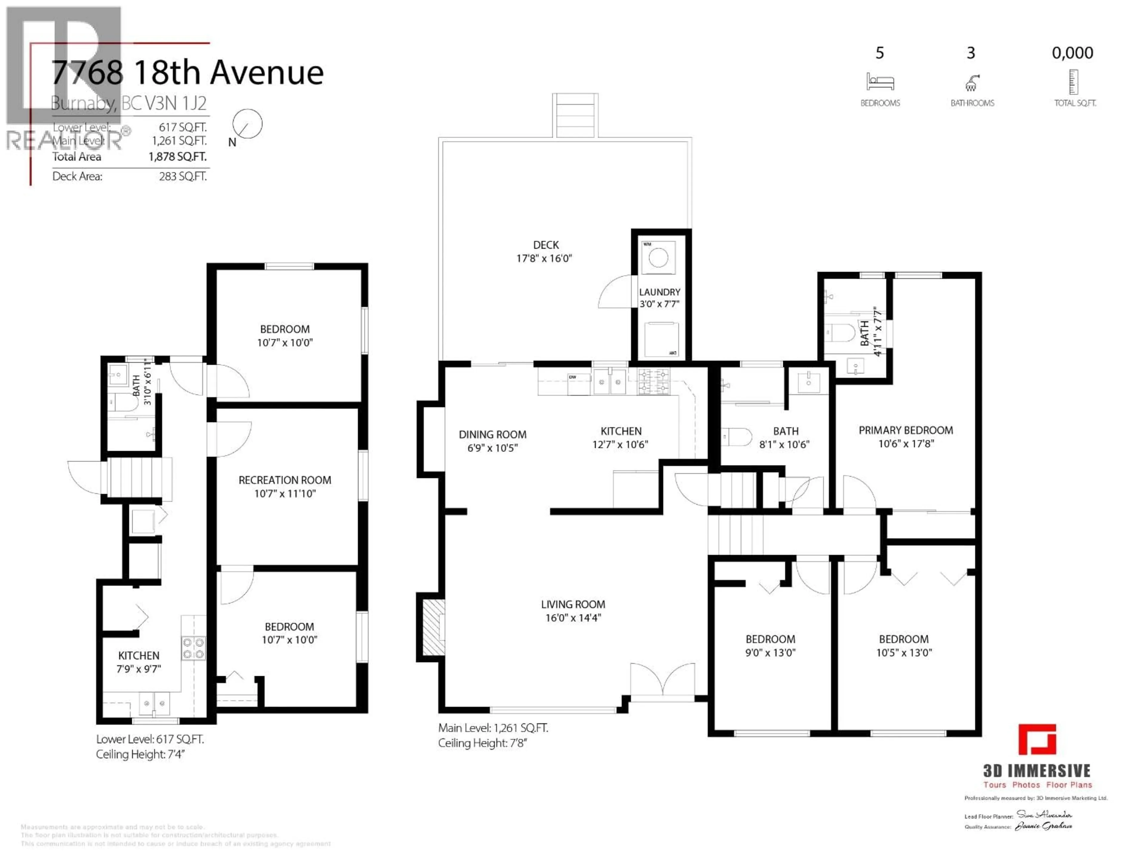 Floor plan for 7768 18TH AVENUE, Burnaby British Columbia V3N1J2