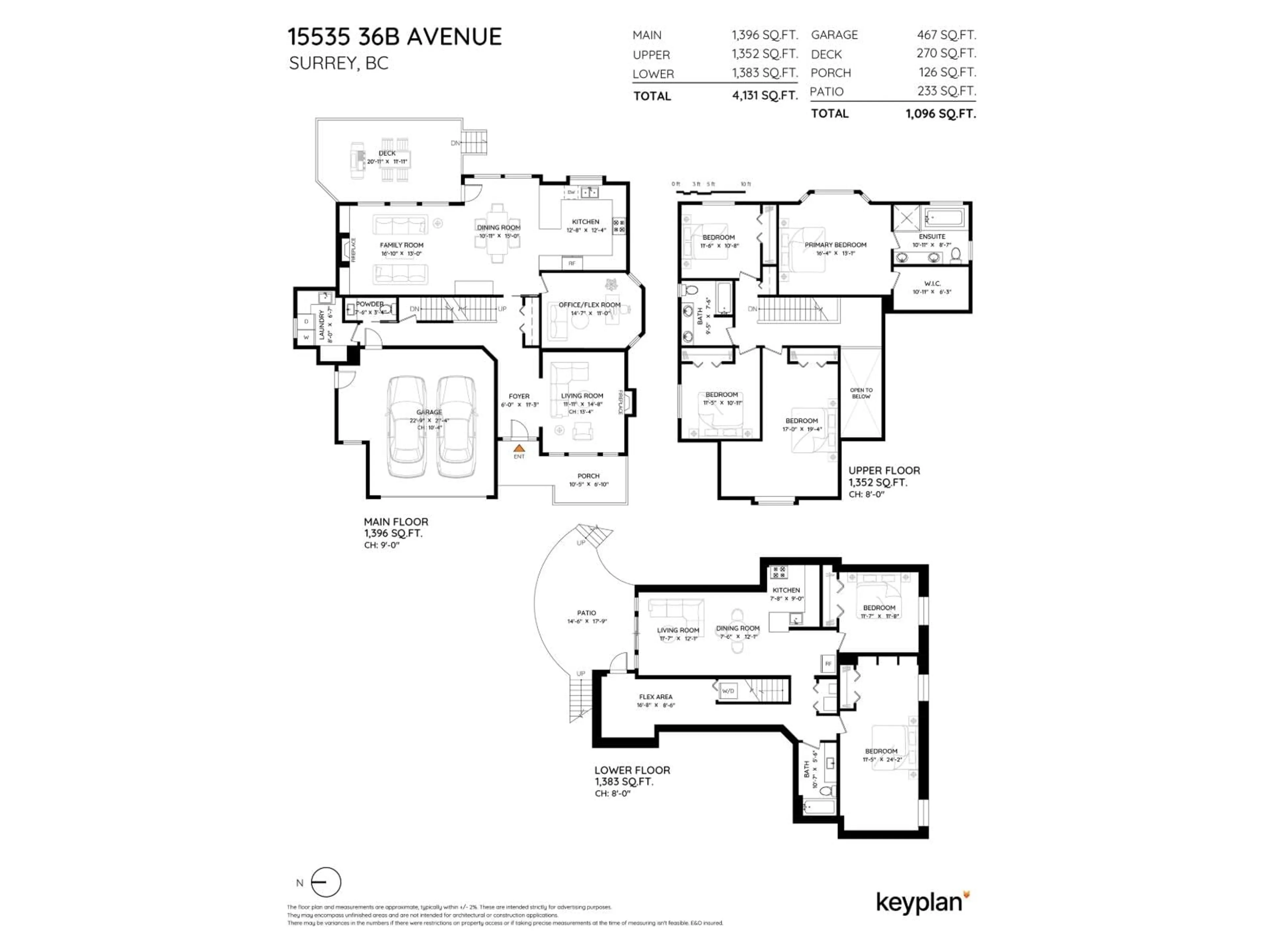 Floor plan for 15535 36B, Surrey British Columbia V3Z0H1