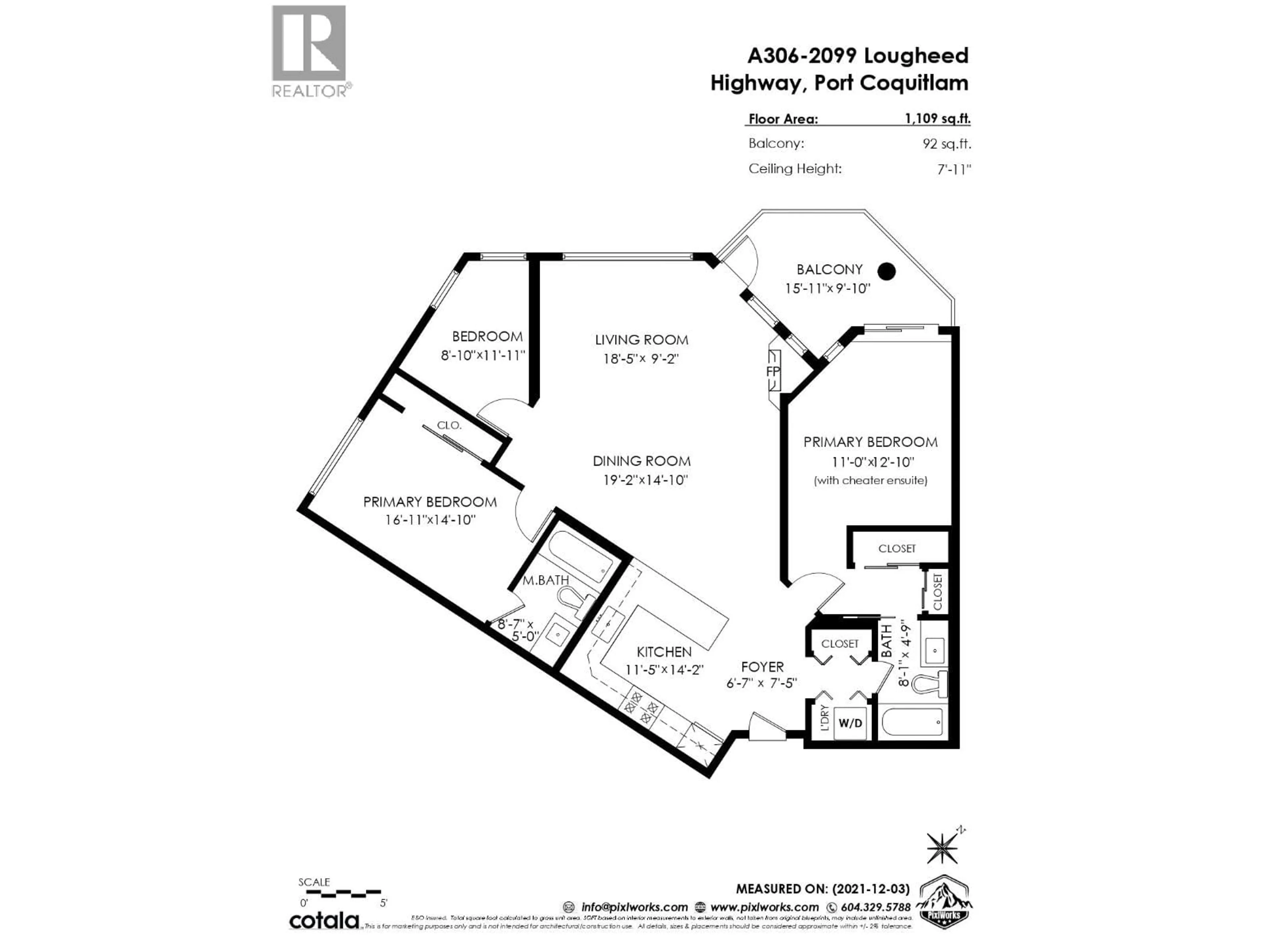 Floor plan for A306 - 2099 LOUGHEED HIGHWAY, Port Coquitlam British Columbia V3B1A8