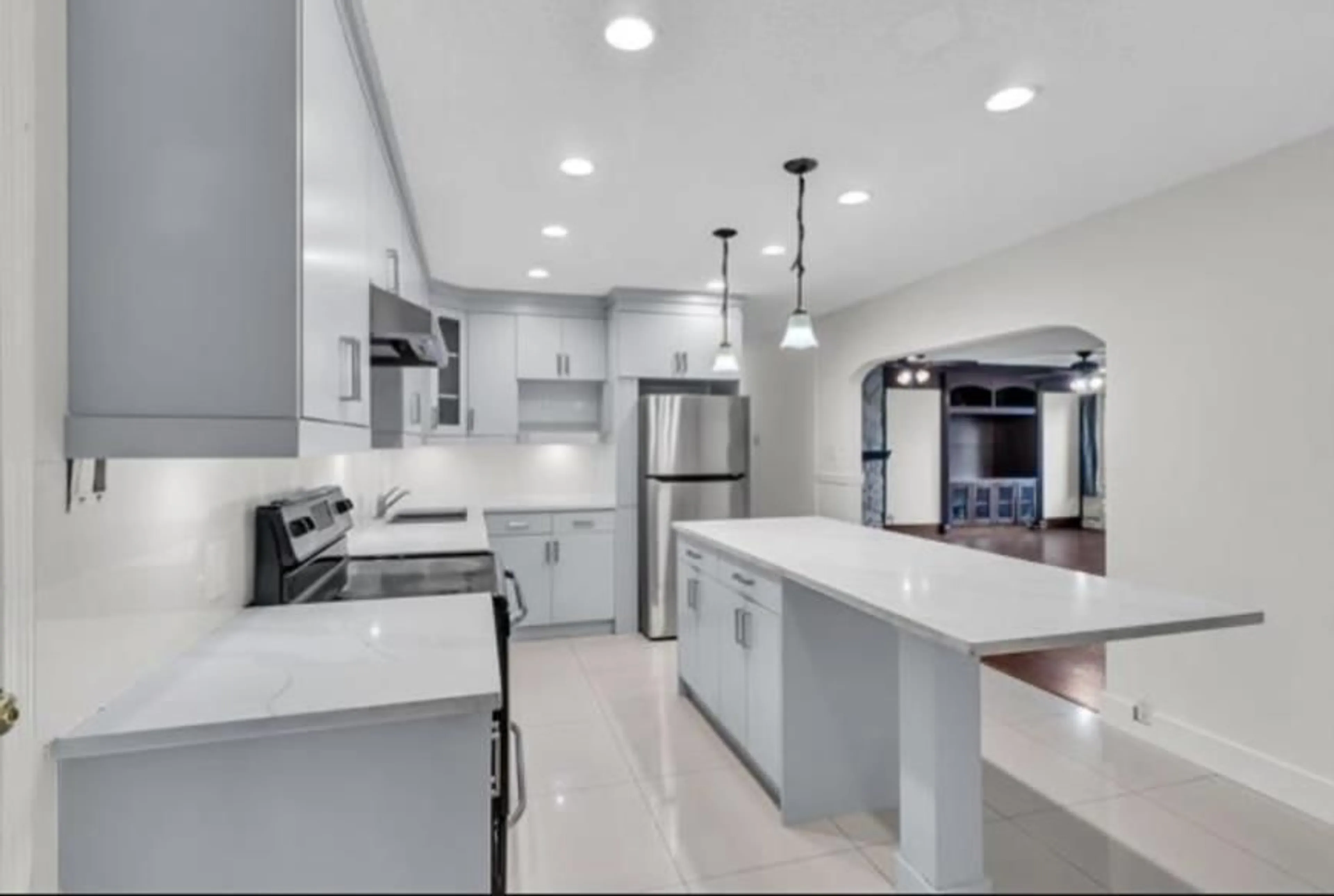 Contemporary kitchen, ceramic/tile floor for 11565 96A, Surrey British Columbia V3V1Z9