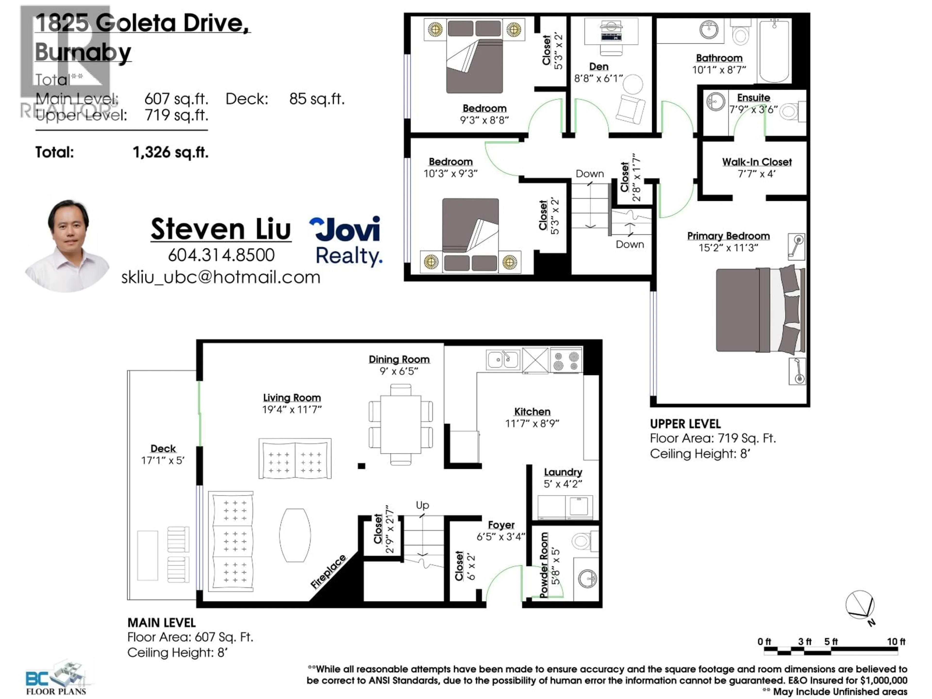 Floor plan for 1825 GOLETA DRIVE, Burnaby British Columbia V5A1P6
