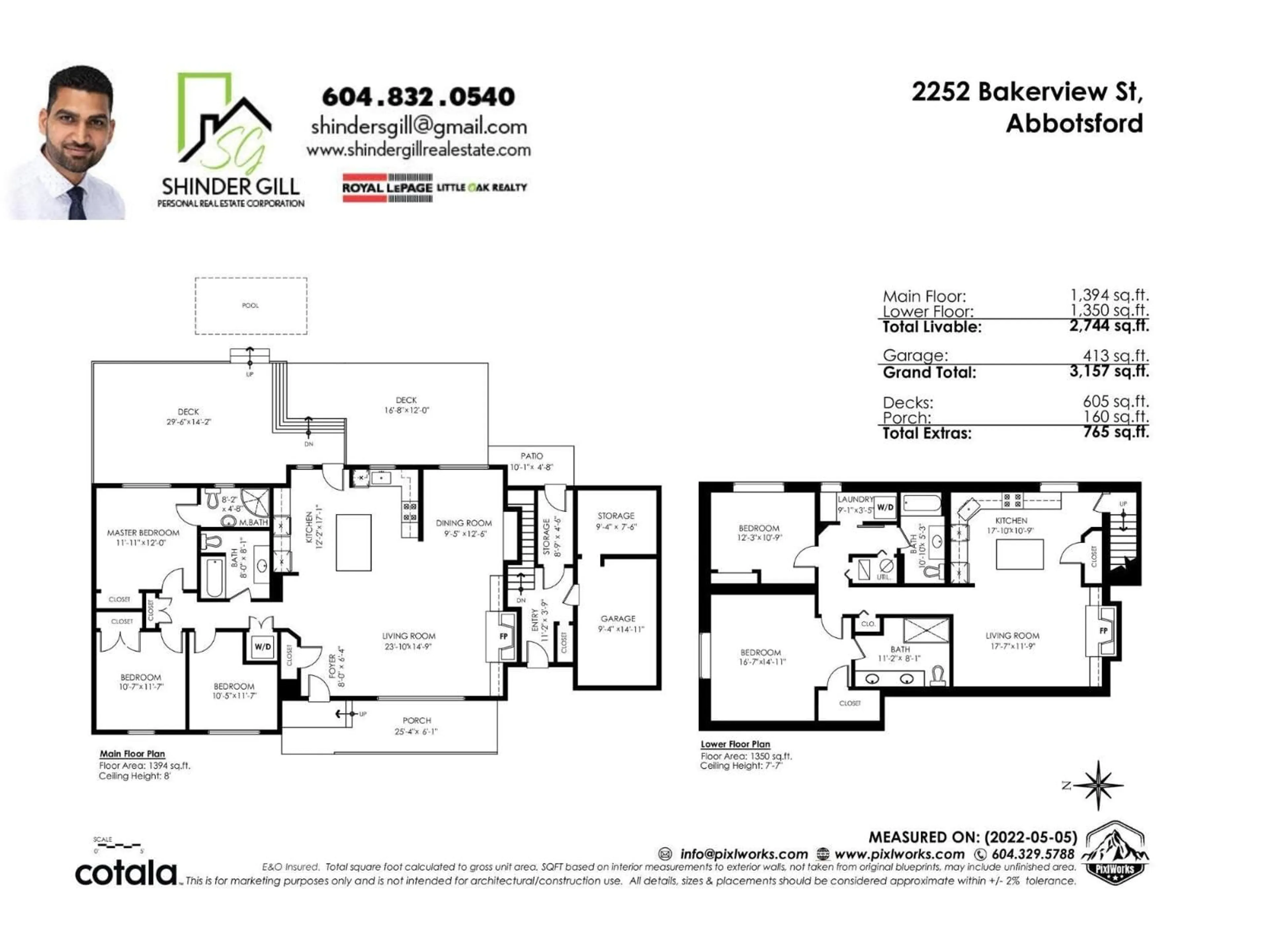 Floor plan for 2252 BAKERVIEW, Abbotsford British Columbia V2T3B4