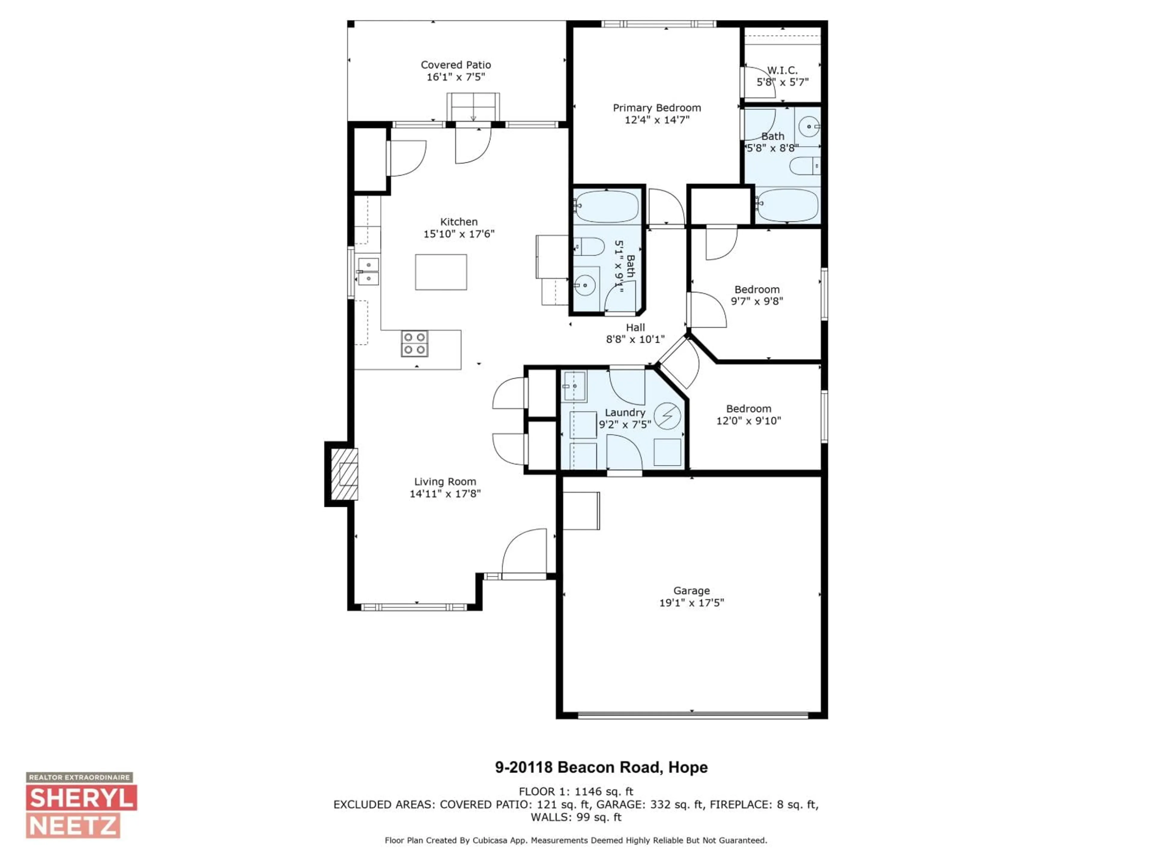 Floor plan for 9 - 20118 BEACON ROAD, Hope British Columbia V0X1L2