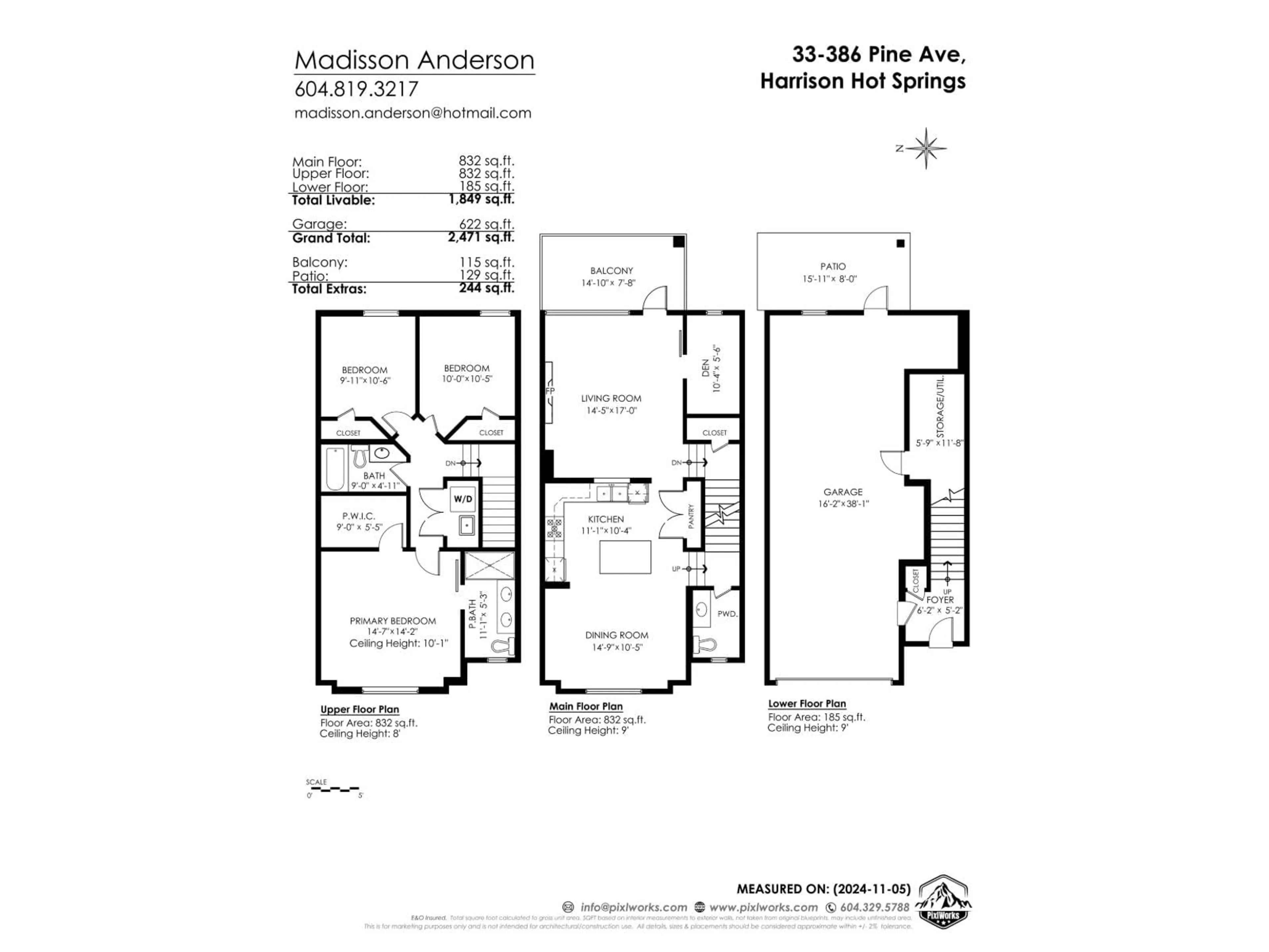 Floor plan for 33 - 386 PINE AVENUE, Harrison Hot Springs British Columbia V0M1K0
