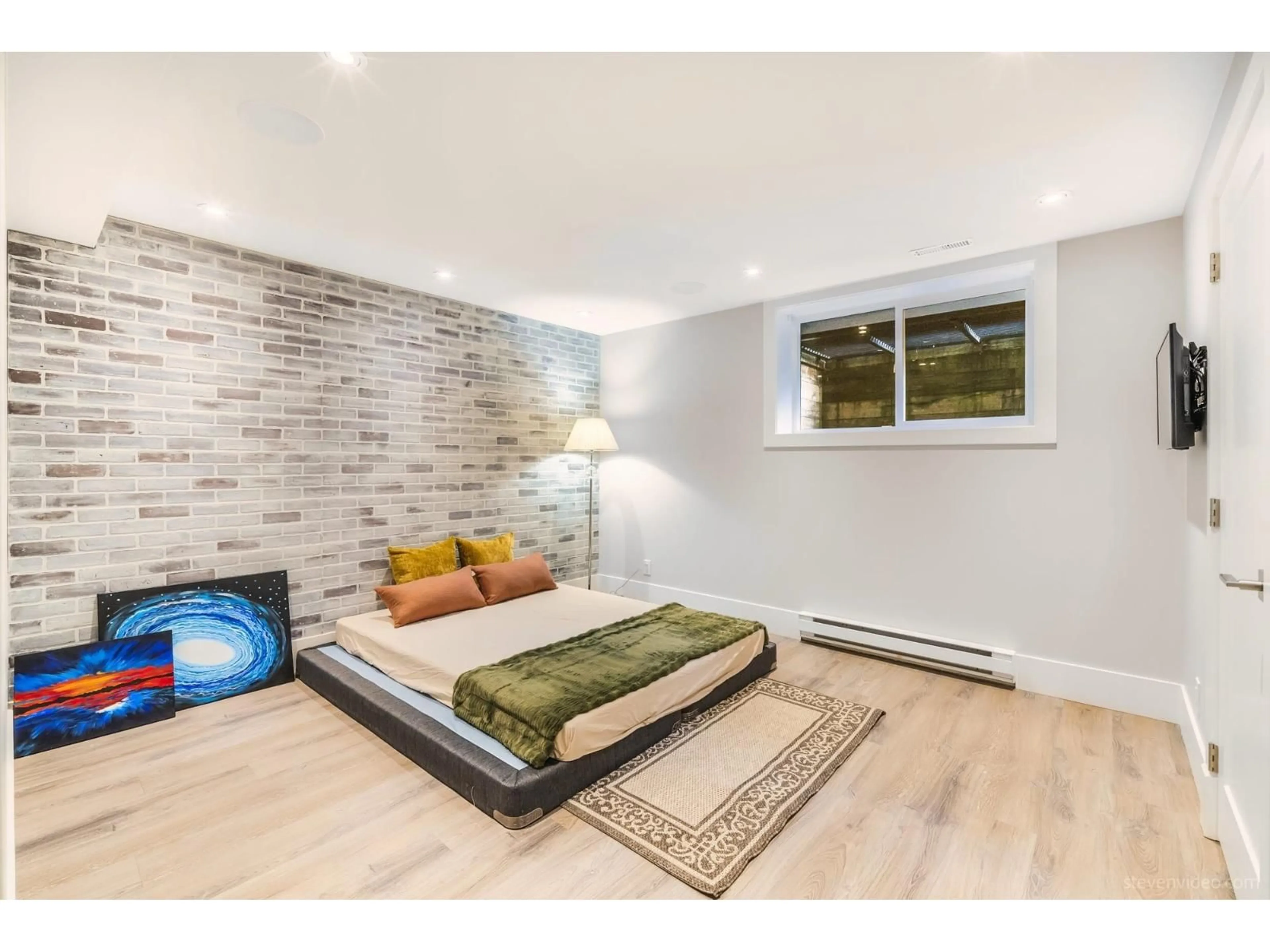 Bedroom with bed, wood/laminate floor for 3668 159A, Surrey British Columbia V3Z0P1