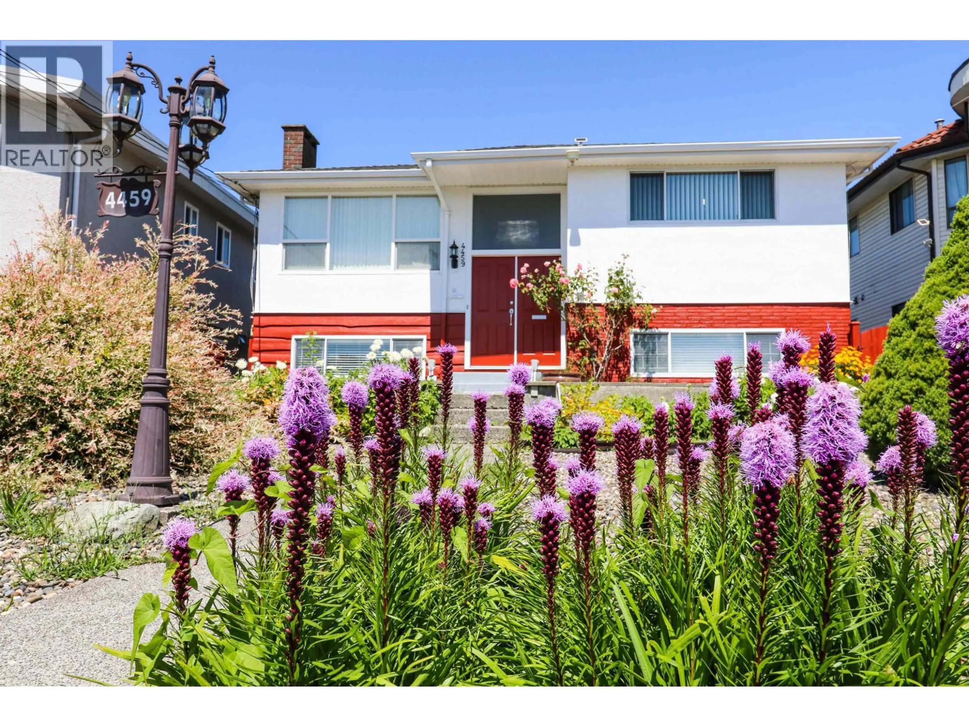 Home with vinyl exterior material, street for 4459 RUMBLE STREET, Burnaby British Columbia V5J2A4