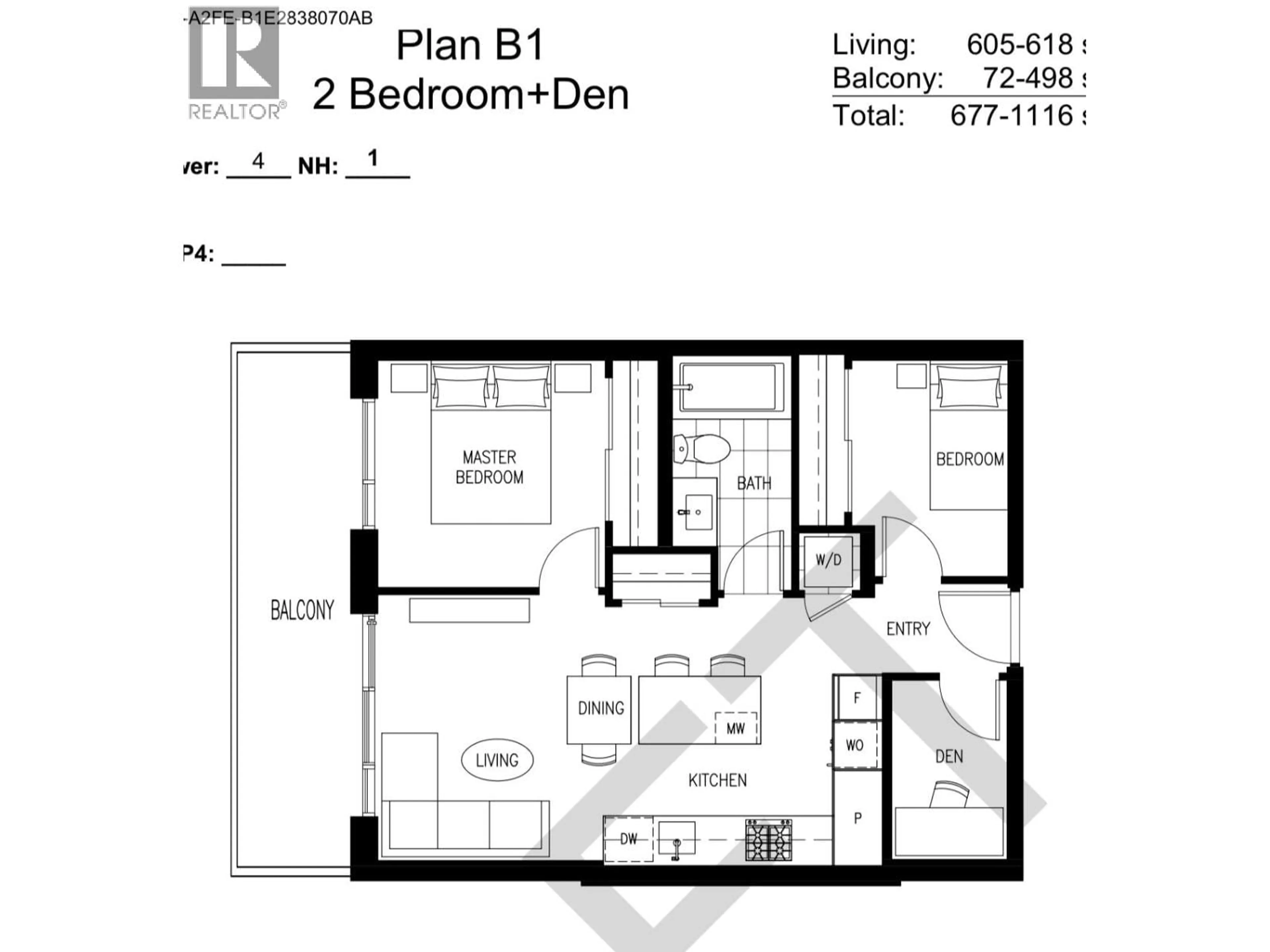 Floor plan for 859 - 6600 MINORU BOULEVARD, Richmond British Columbia V6Y0N3