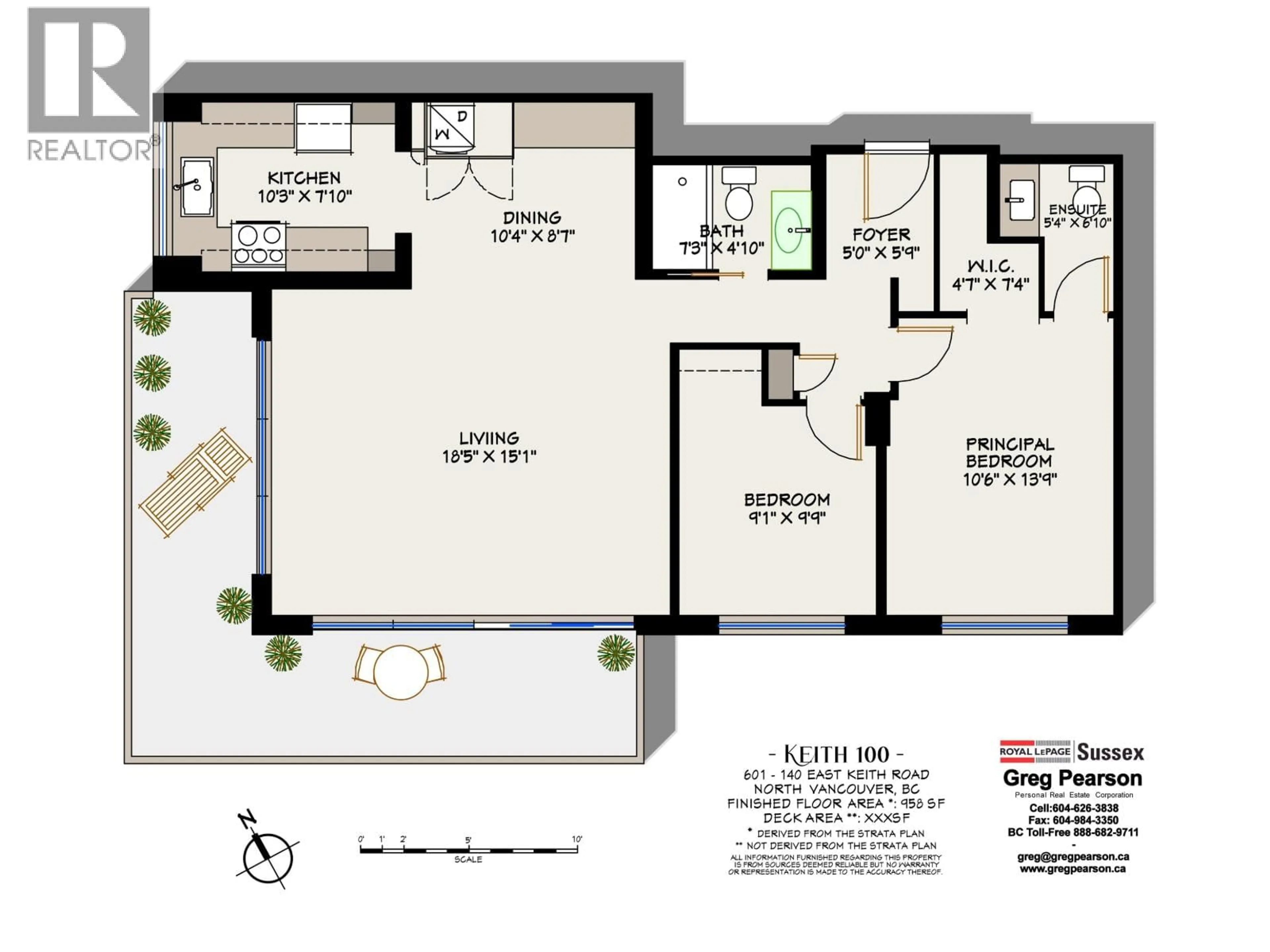 Floor plan for 601 - 140 KEITH ROAD, North Vancouver British Columbia V7L4M9