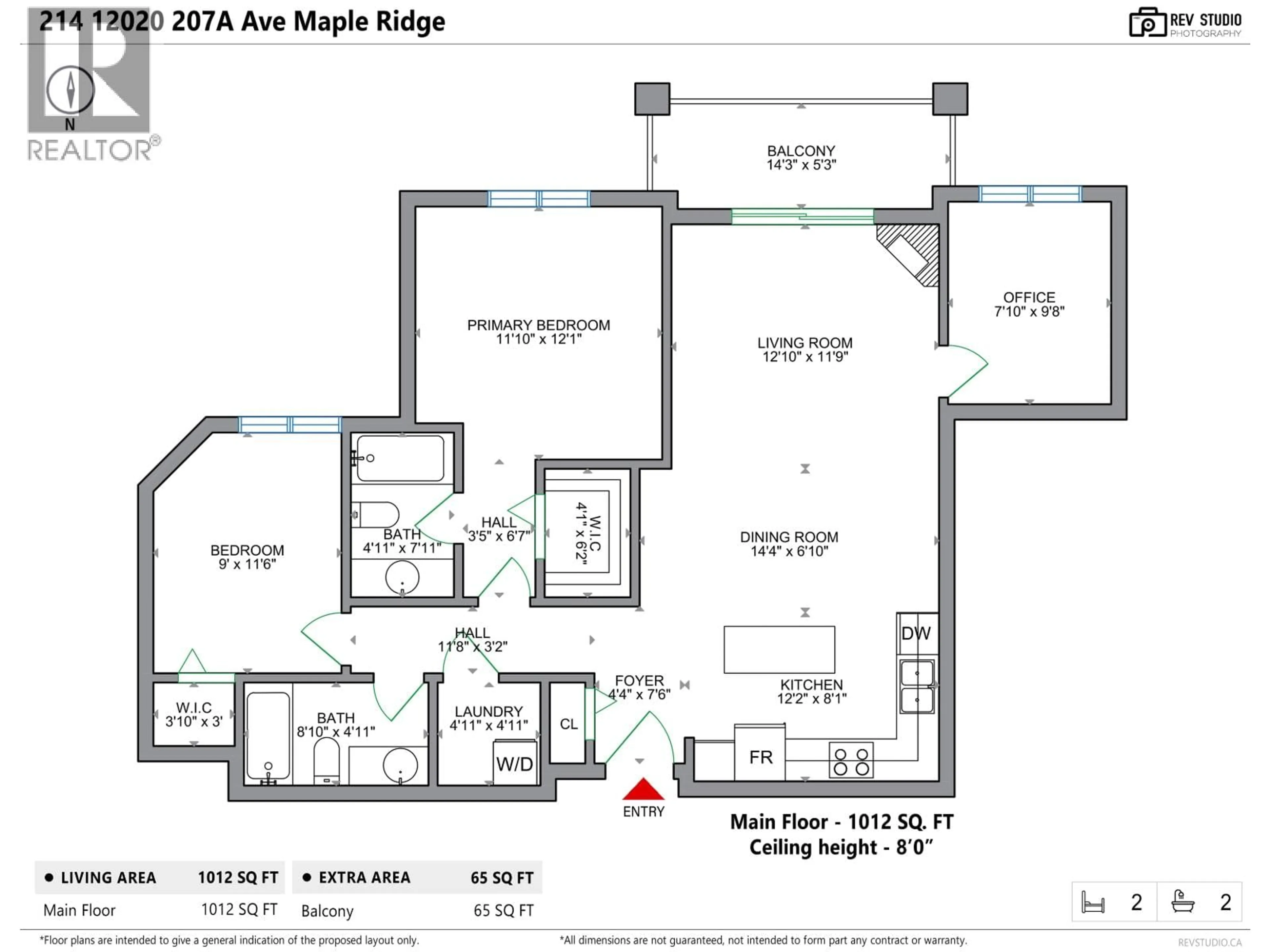 Floor plan for 214 - 12020 207A STREET, Maple Ridge British Columbia V2X8V2