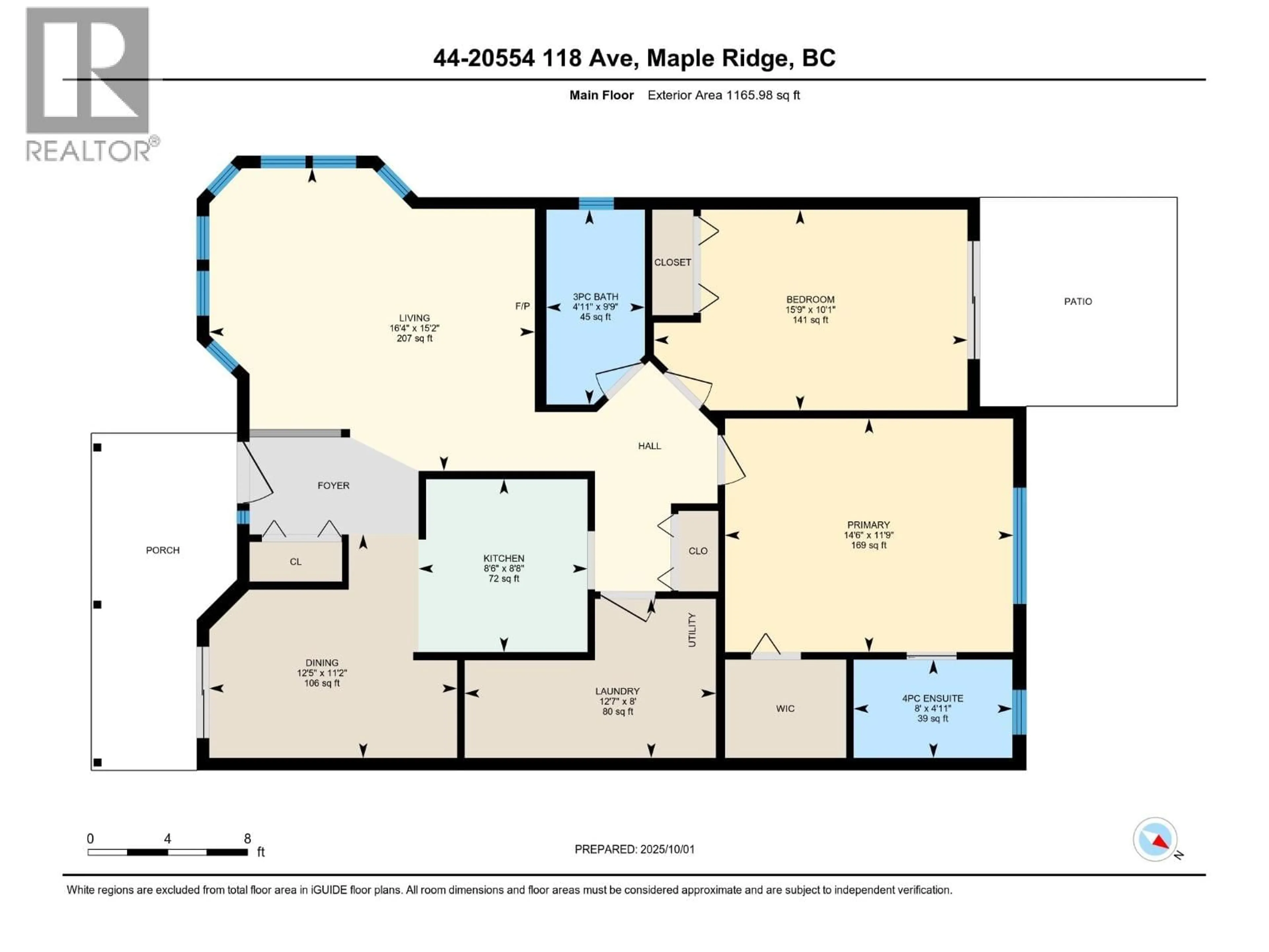 Floor plan for 44 - 20554 118 AVENUE, Maple Ridge British Columbia V2X0S3