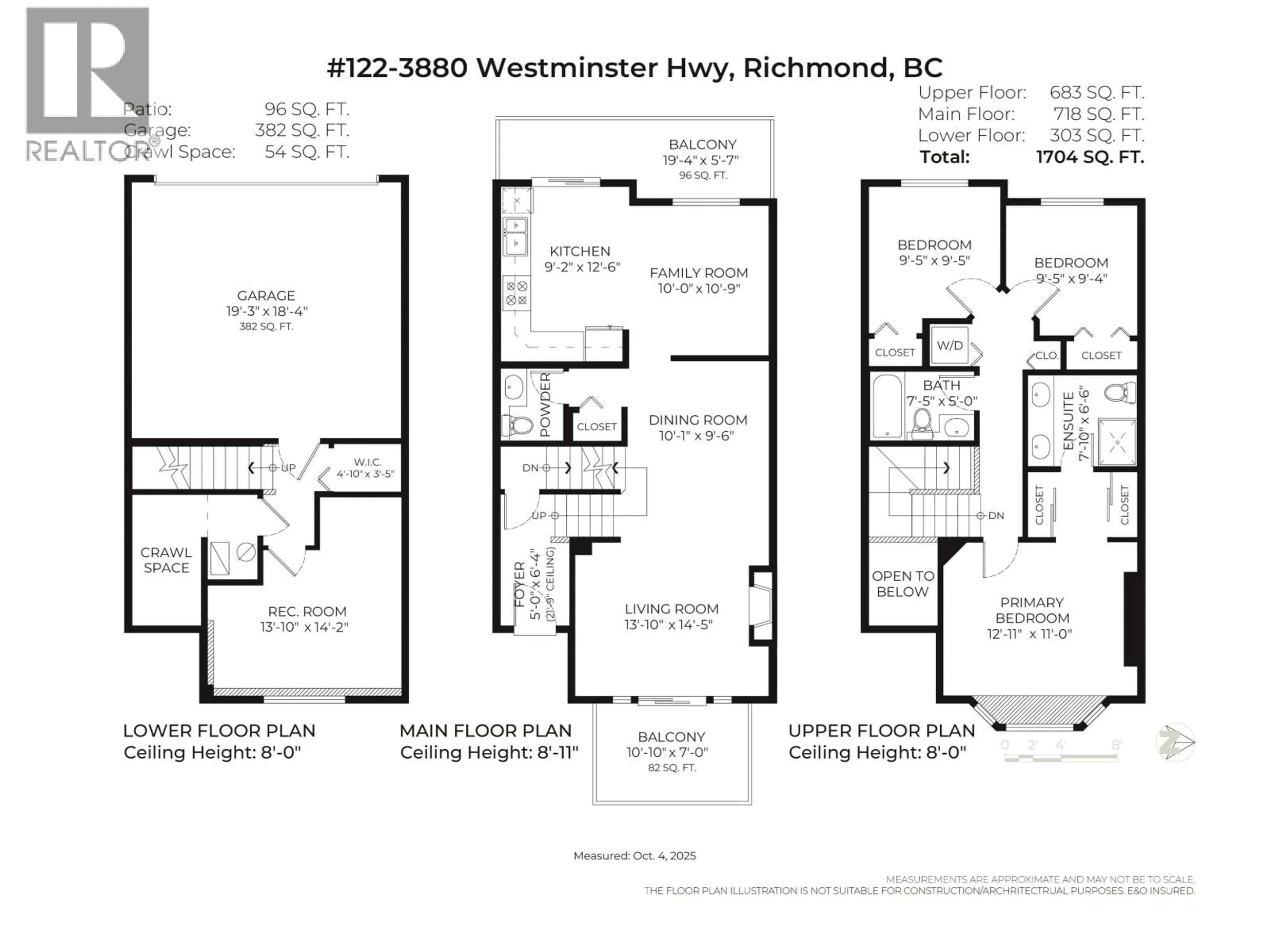 Floor plan for 122 - 3880 WESTMINSTER HIGHWAY, Richmond British Columbia V7C5S1
