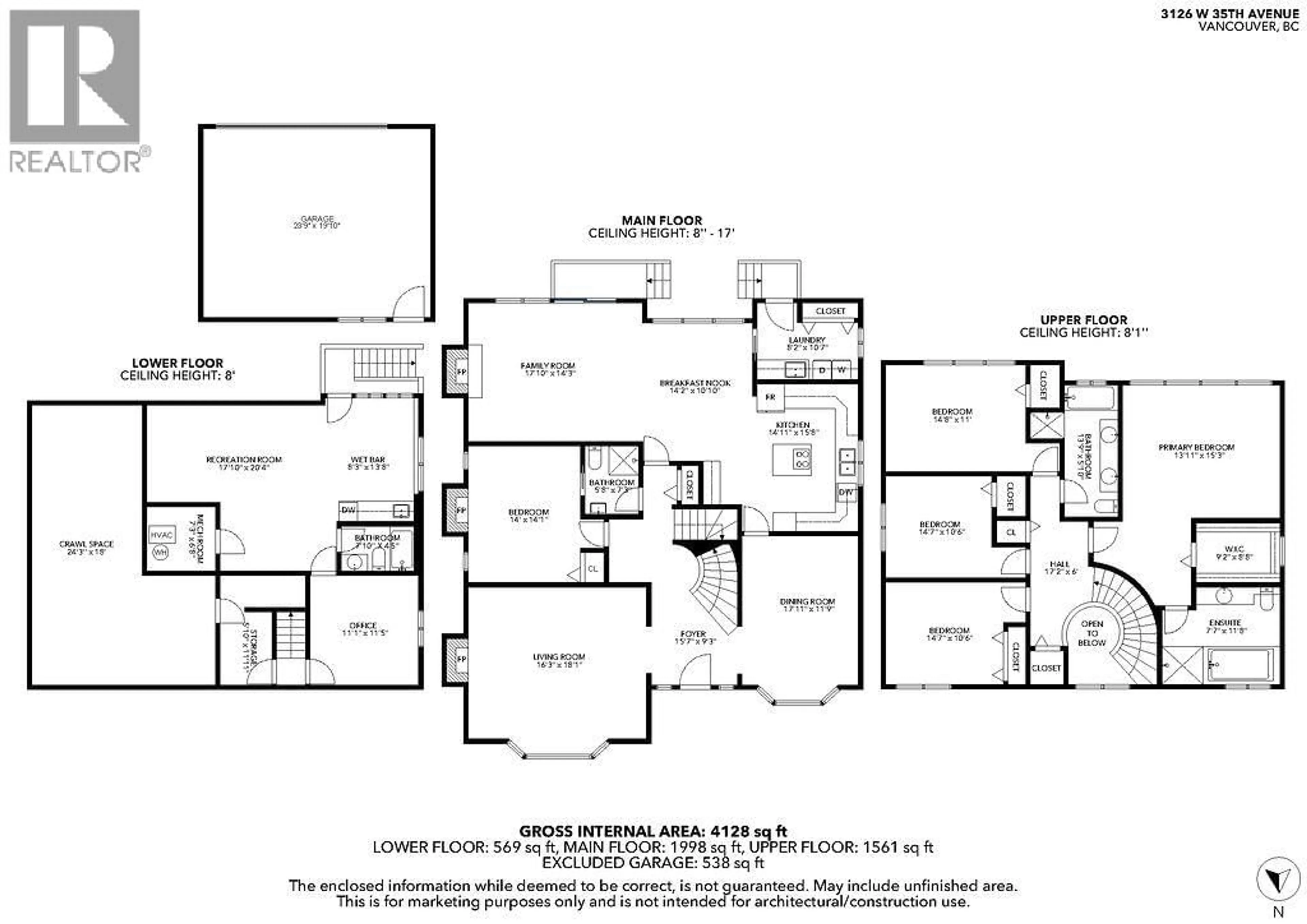 Floor plan for 3126 W 35TH AVENUE, Vancouver British Columbia V6N2M8