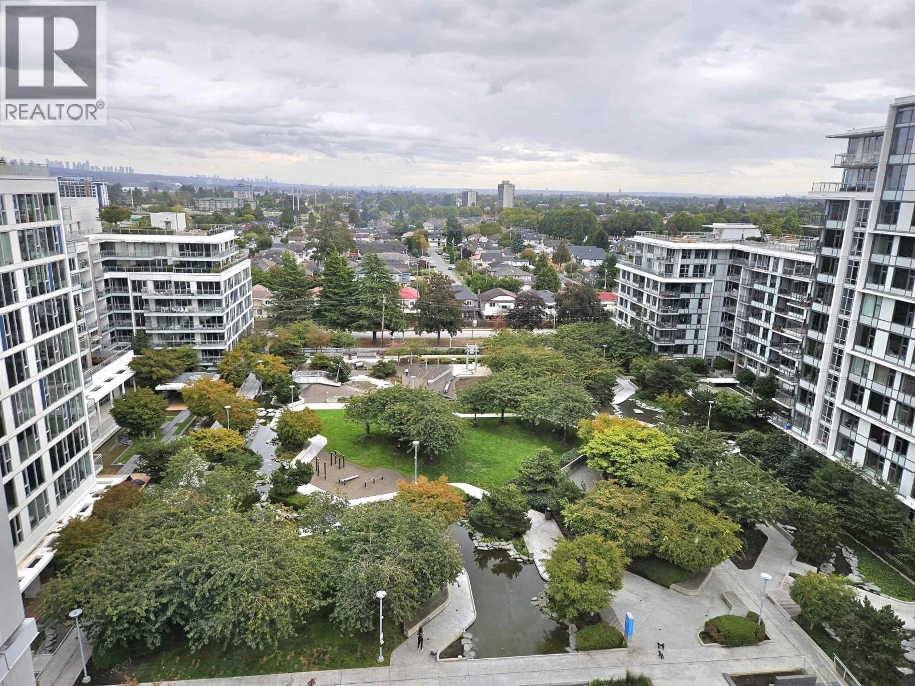 A pic from outside/outdoor area/front of a property/back of a property/a pic from drone, city buildings view from balcony for 1705 - 3233 KETCHESON ROAD, Richmond British Columbia V6X0R3