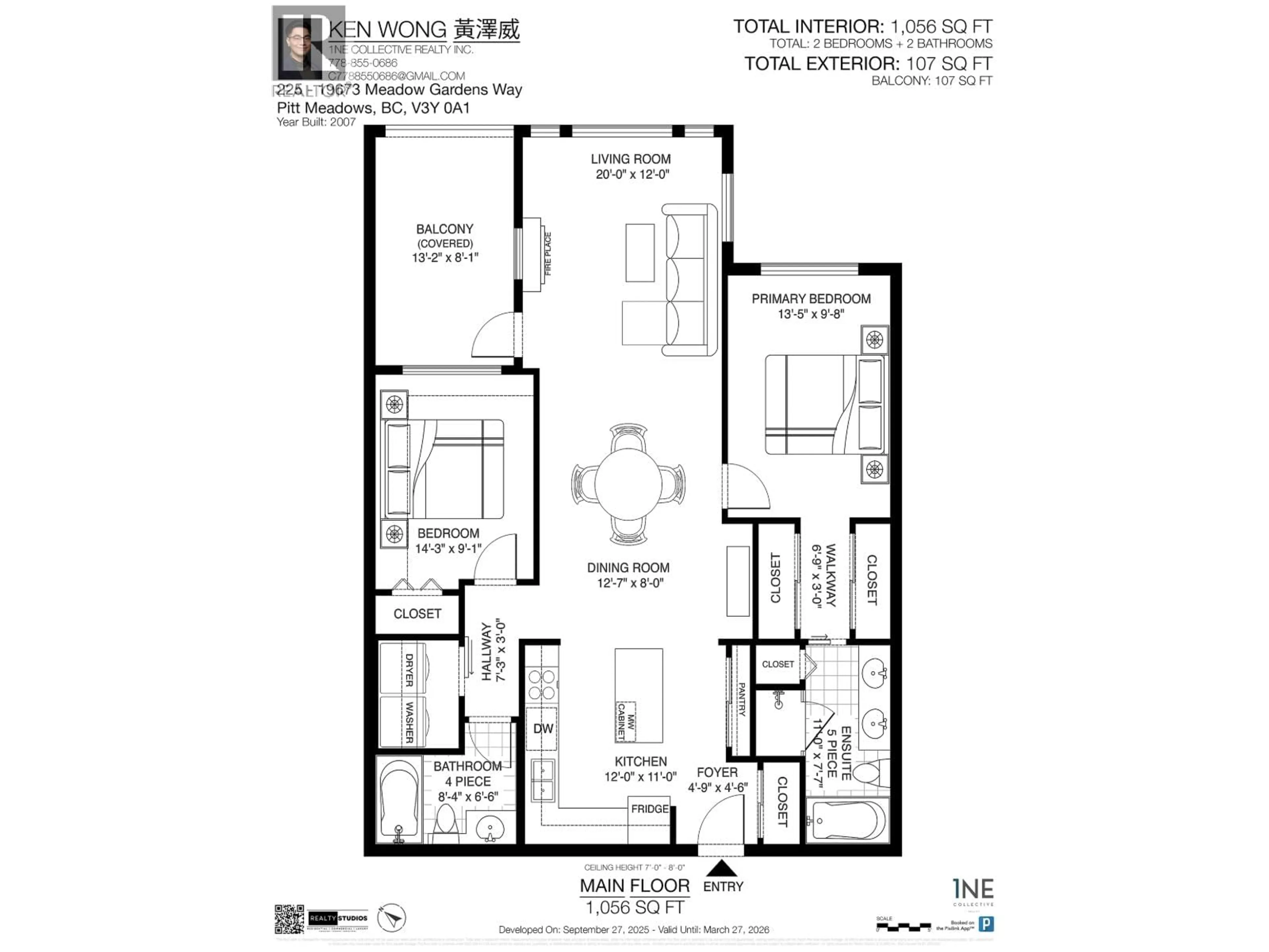 Floor plan for 225 - 19673 MEADOW GARDENS WAY, Pitt Meadows British Columbia V3Y0A1