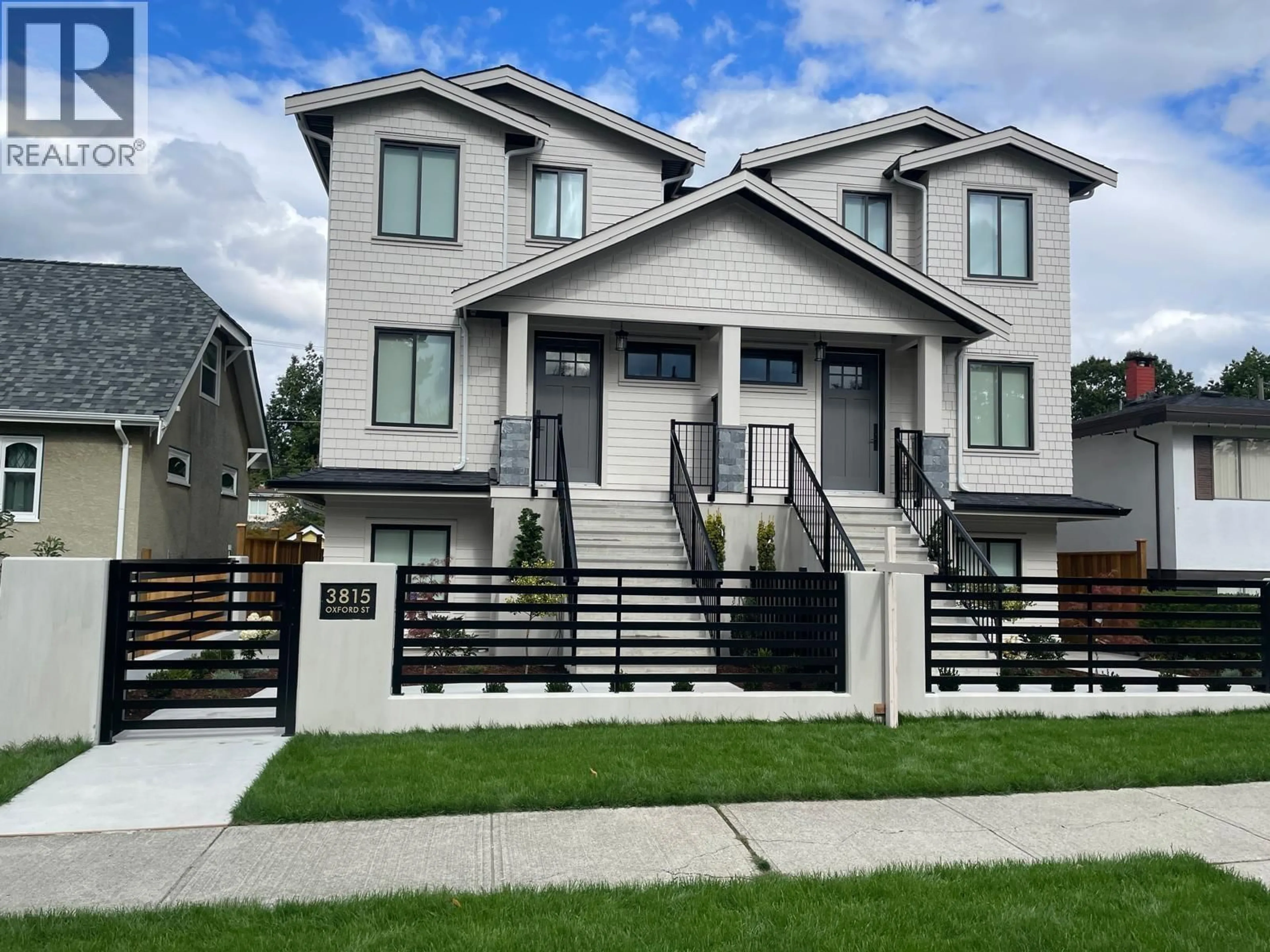 Home with vinyl exterior material, street for 3815 OXFORD STREET, Burnaby British Columbia V5C1C2