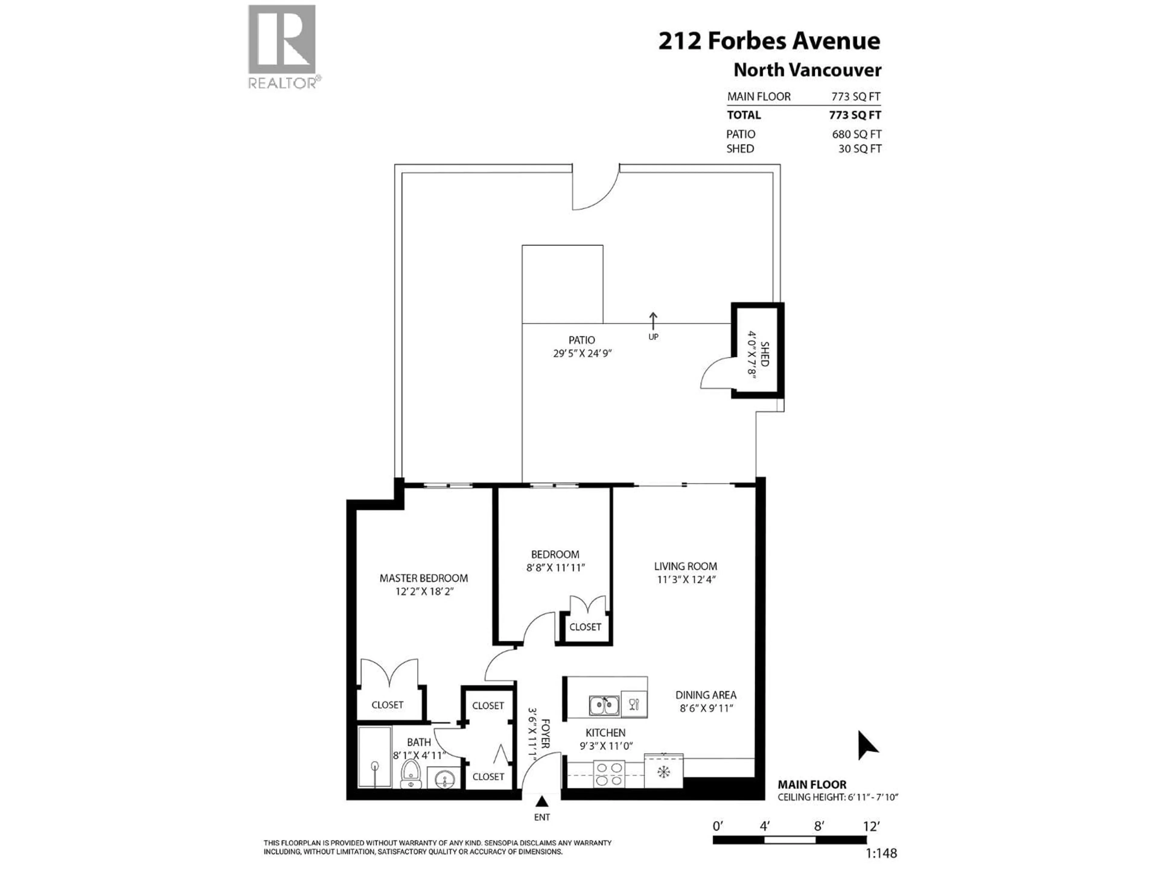 Floor plan for 103 - 212 FORBES AVENUE, North Vancouver British Columbia V7M3E5