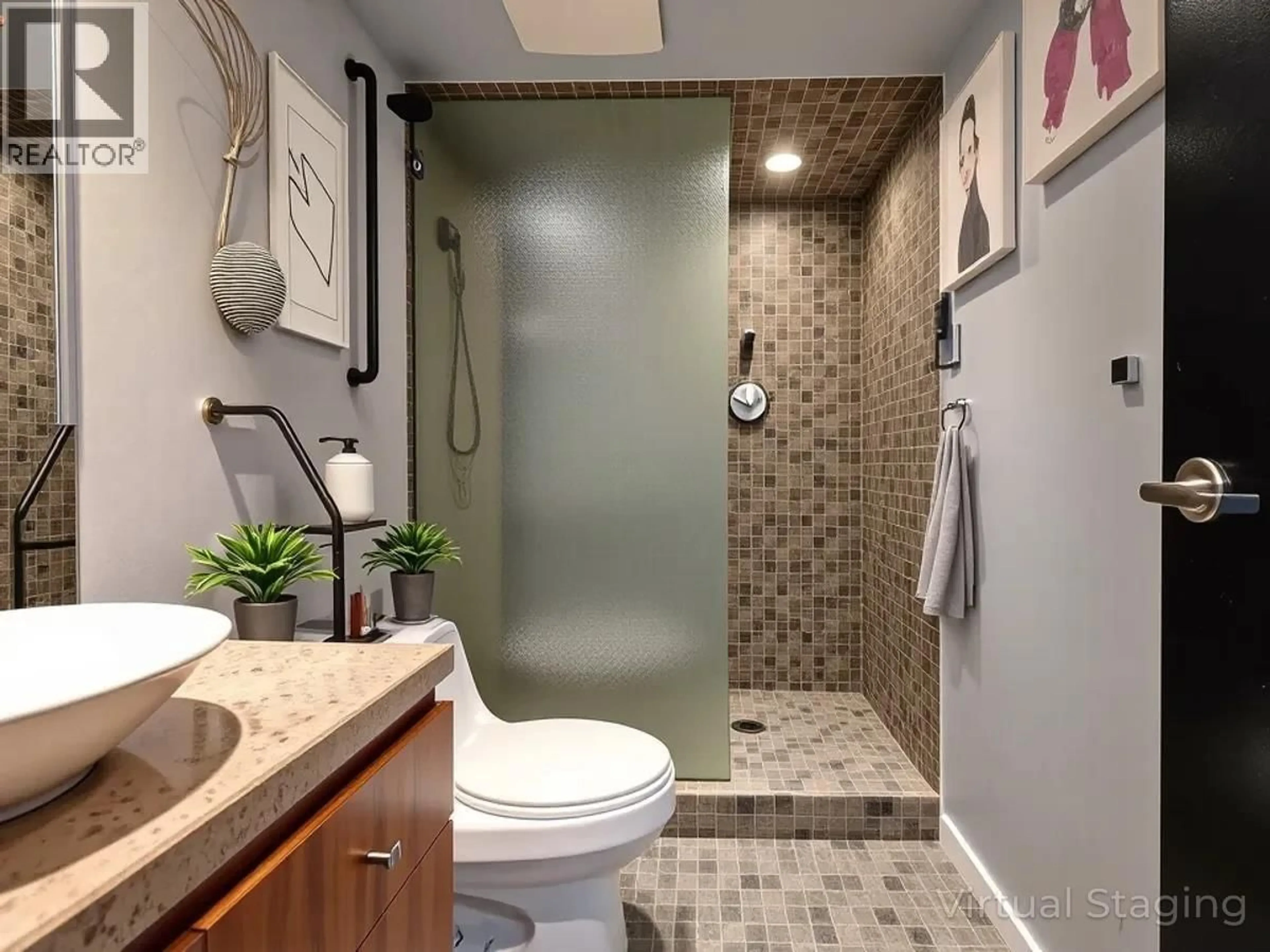 Contemporary bathroom, ceramic/tile floor for 103 - 212 FORBES AVENUE, North Vancouver British Columbia V7M3E5