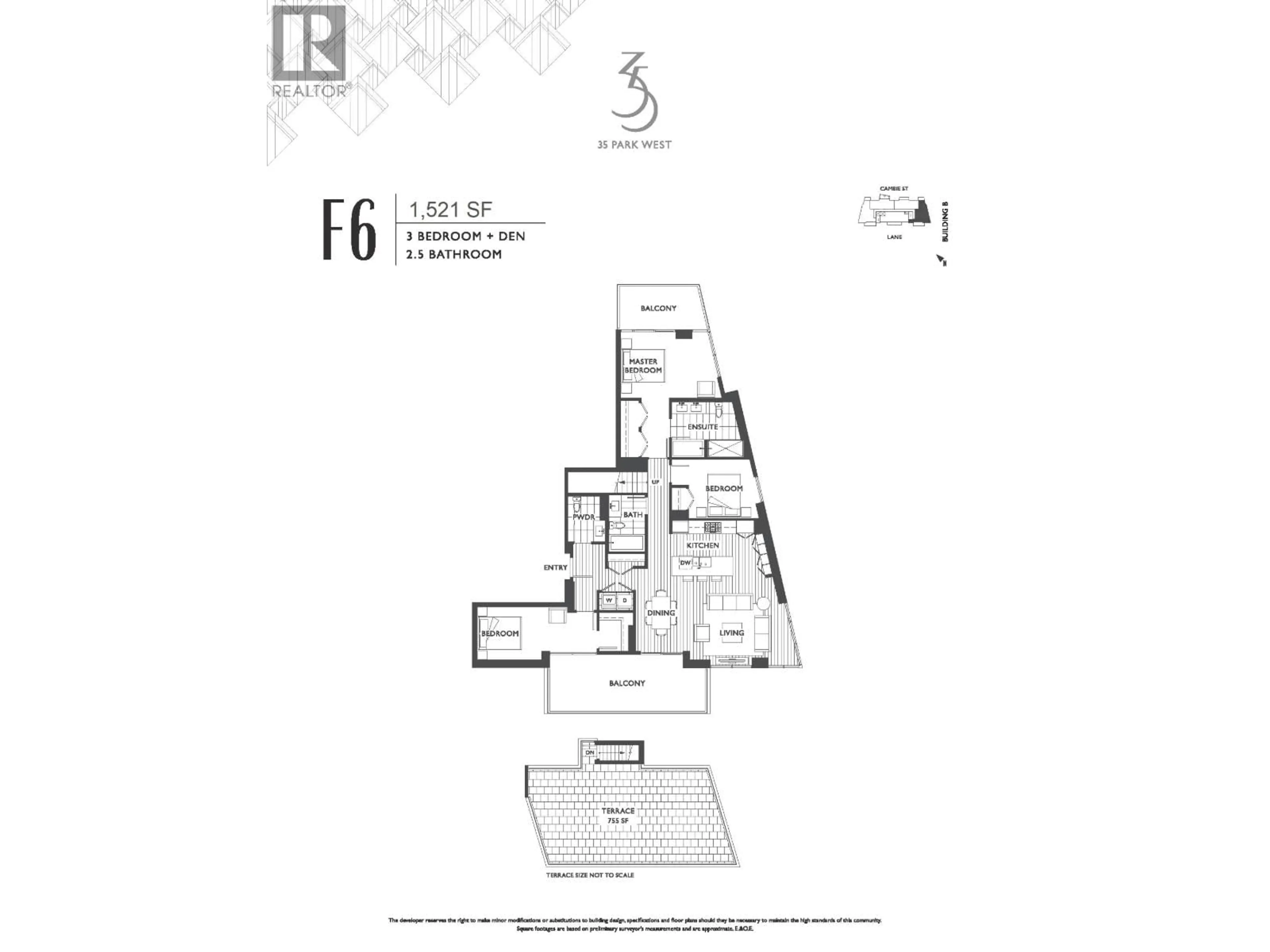 Floor plan for 604 - 5033 CAMBIE STREET, Vancouver British Columbia V5Z0H6