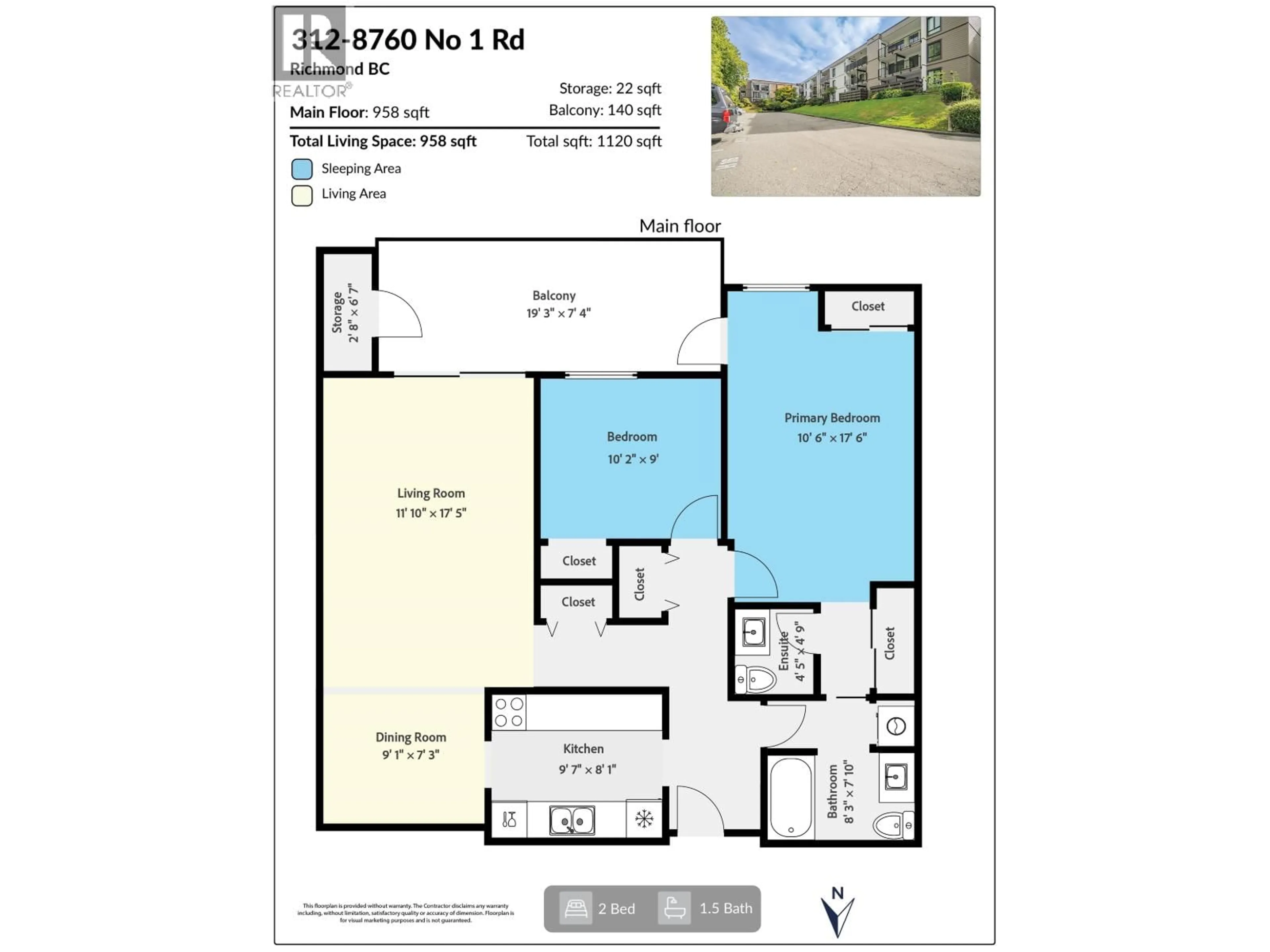 Floor plan for 312 - 8760 NO. 1 ROAD, Richmond British Columbia V7C4L5