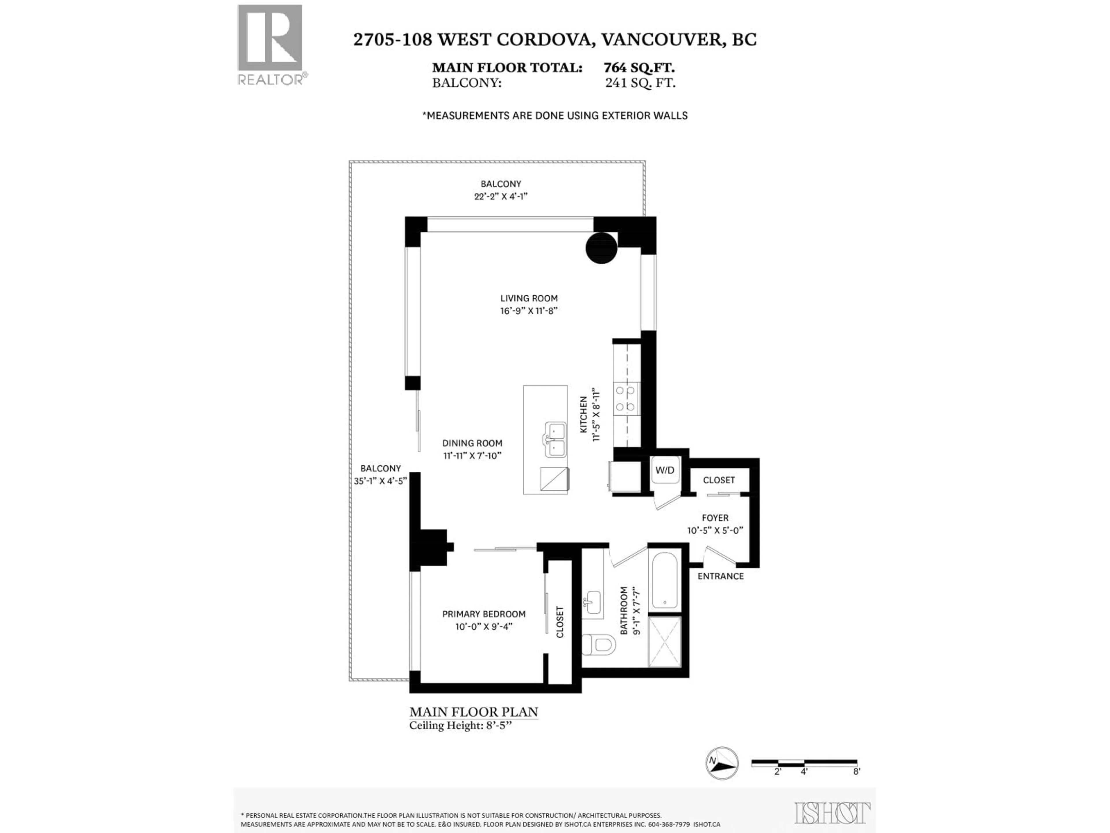 Floor plan for 2705 - 108 CORDOVA STREET, Vancouver British Columbia V6B0G5