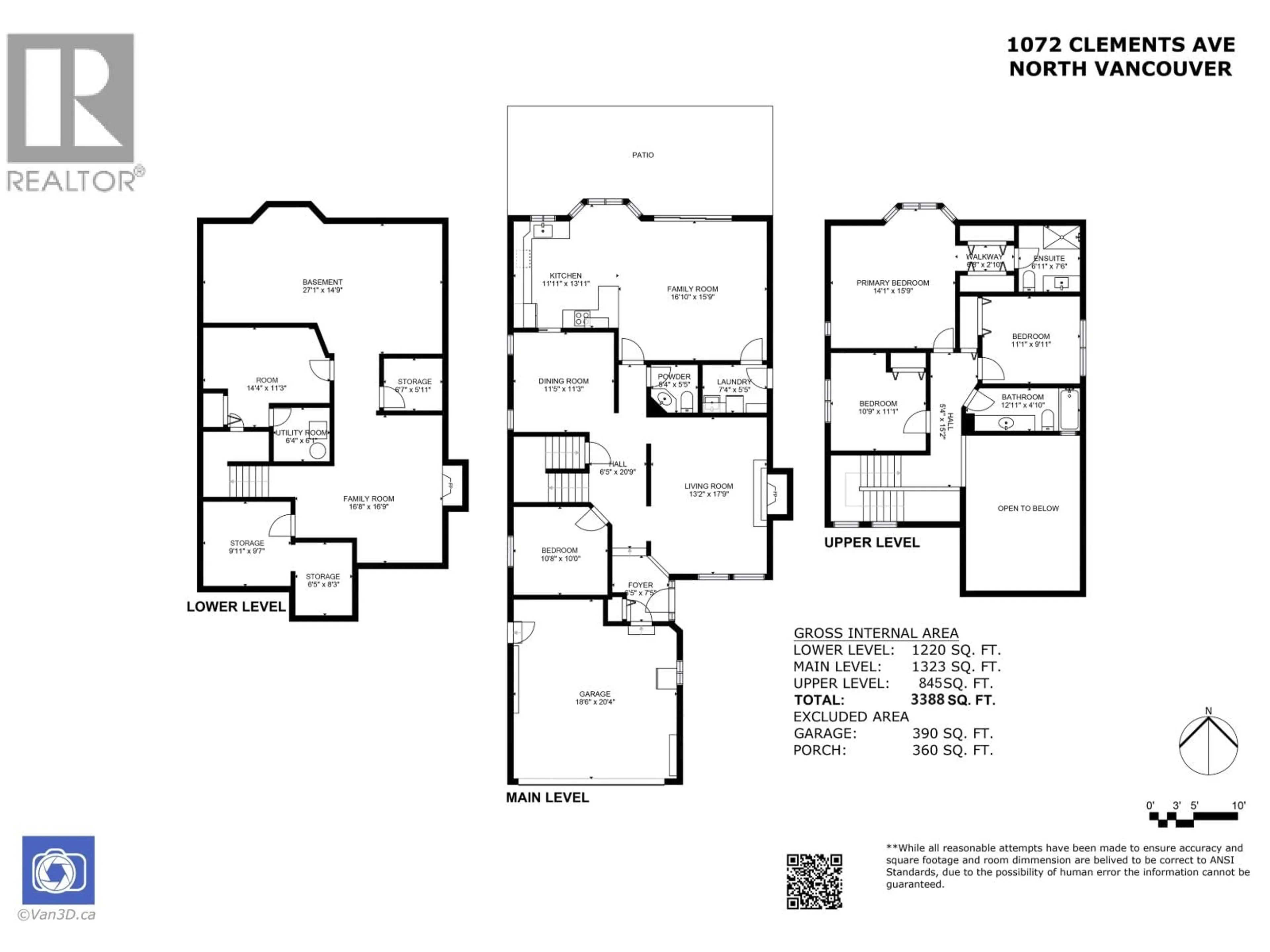 Floor plan for 1072 CLEMENTS AVENUE, North Vancouver British Columbia V7R2L4