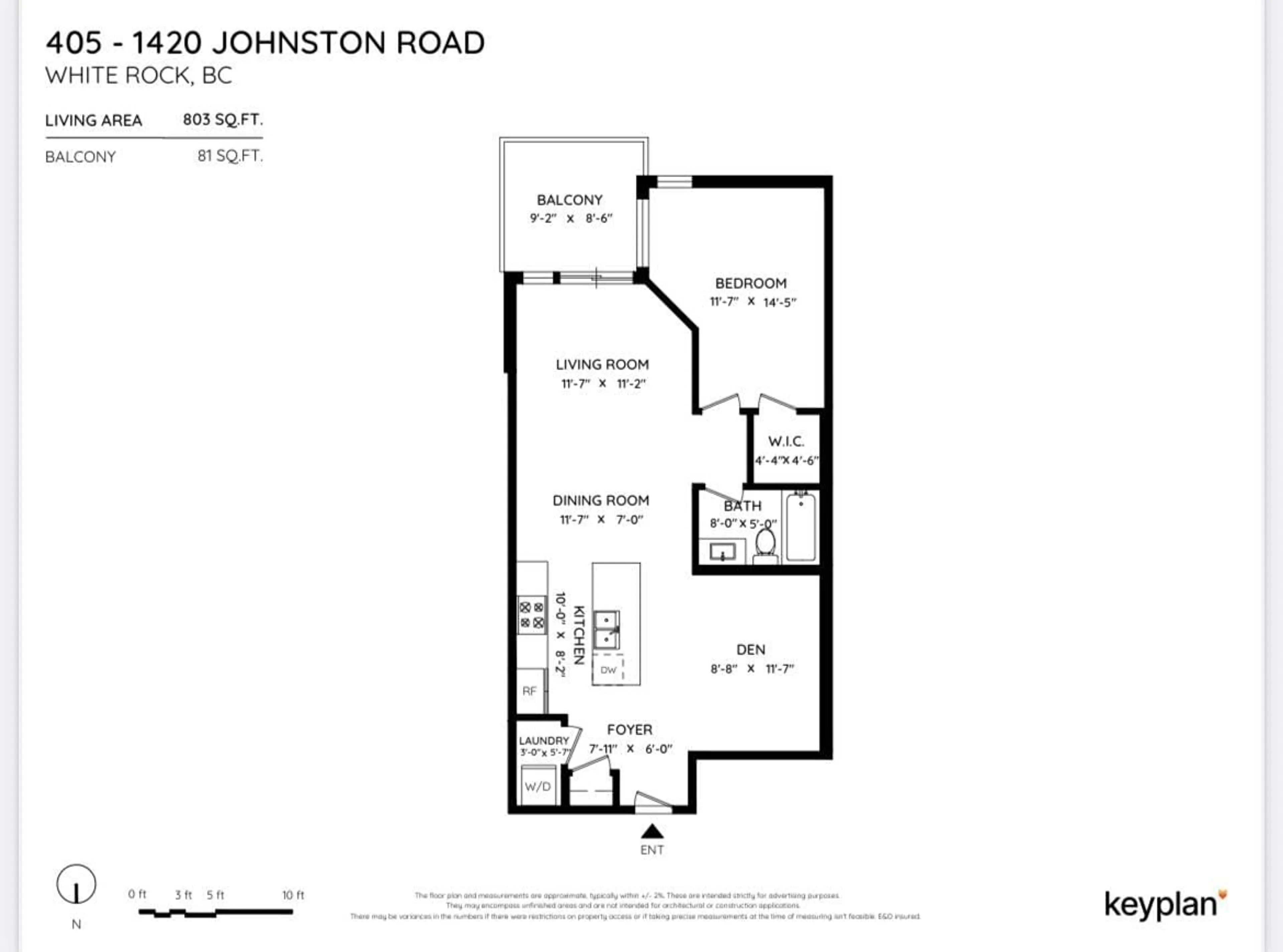 Floor plan for 405 - 1420 JOHNSTON, White Rock British Columbia V4B3Z5