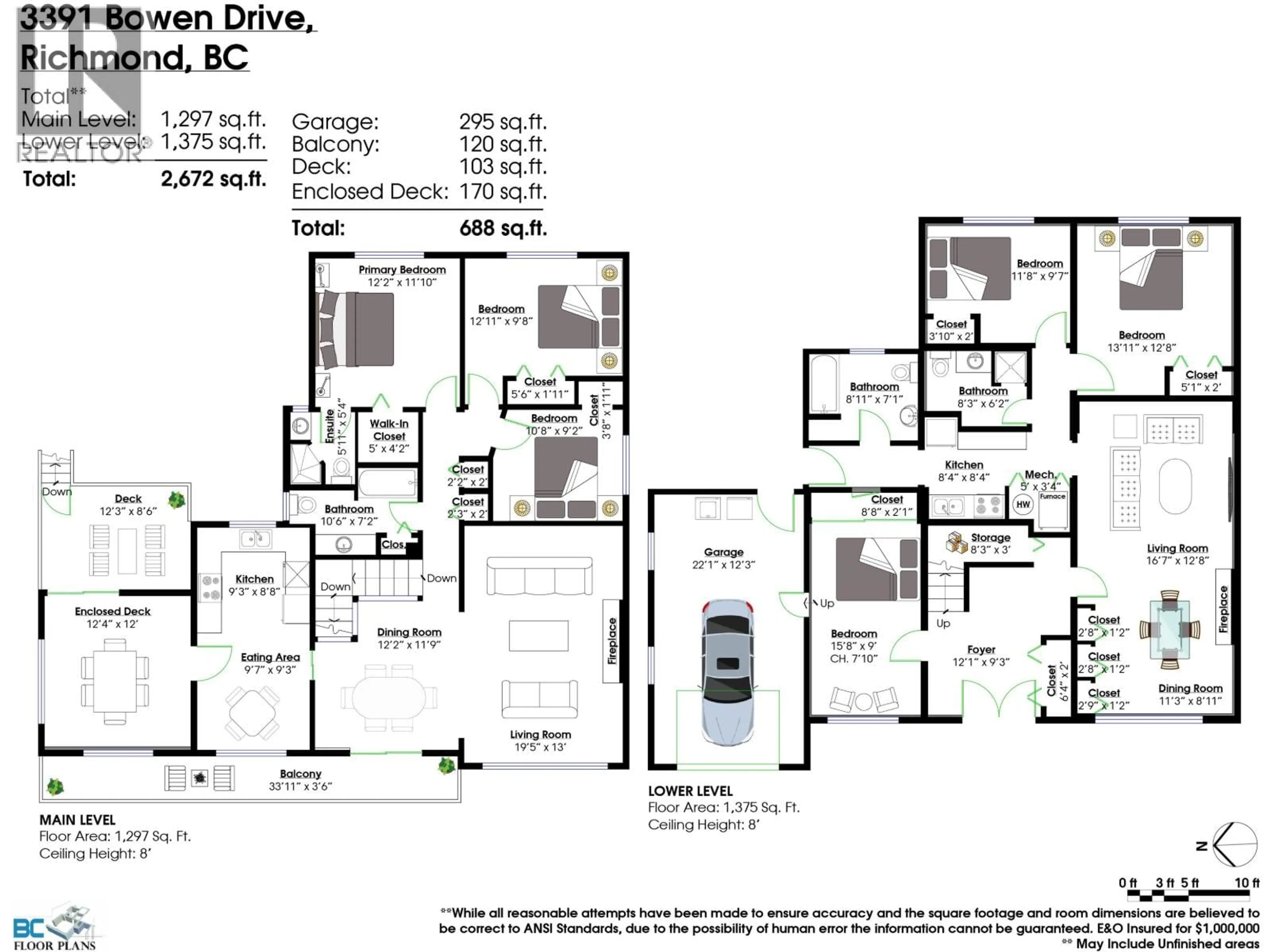 Floor plan for 3391 BOWEN DRIVE, Richmond British Columbia V7C4C6