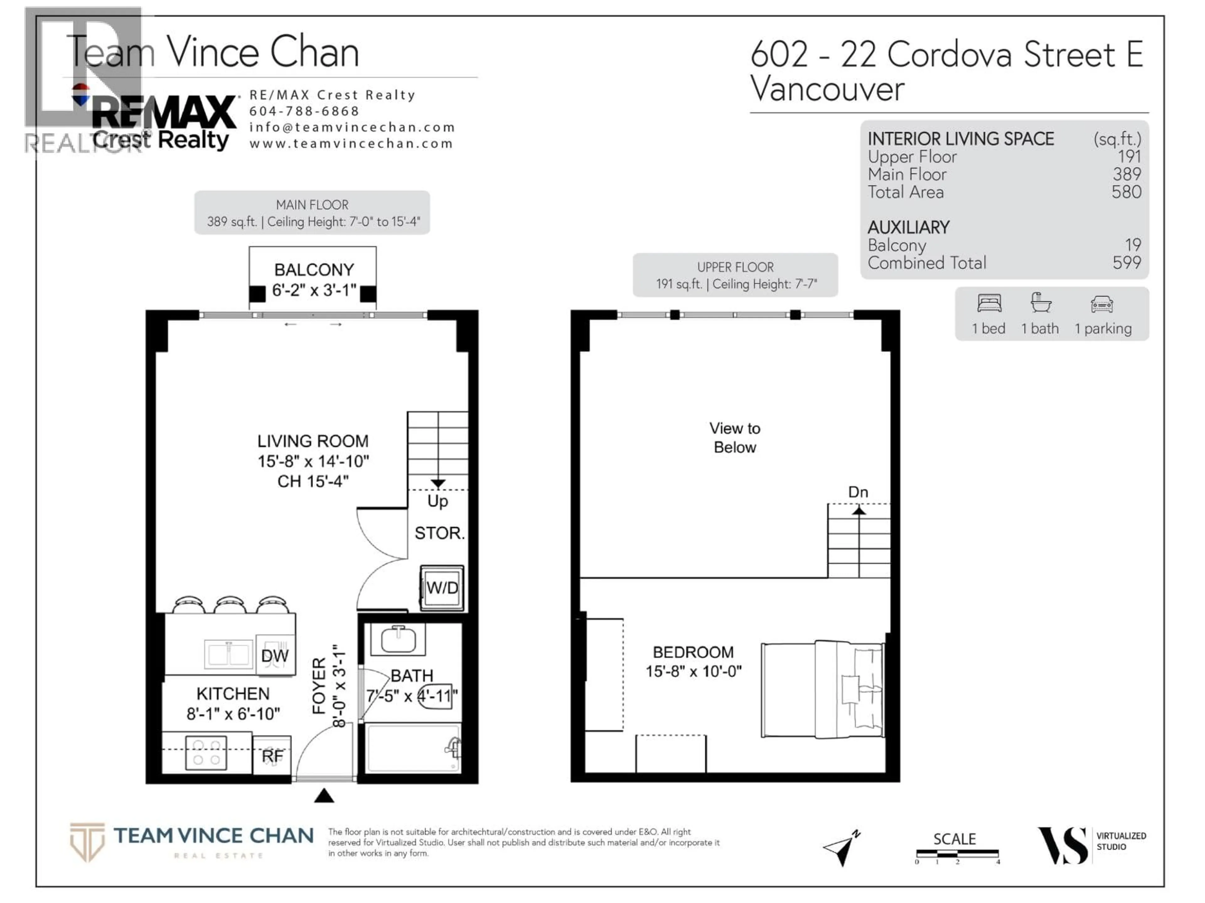 Floor plan for 602 - 22 CORDOVA STREET, Vancouver British Columbia V6A4G8